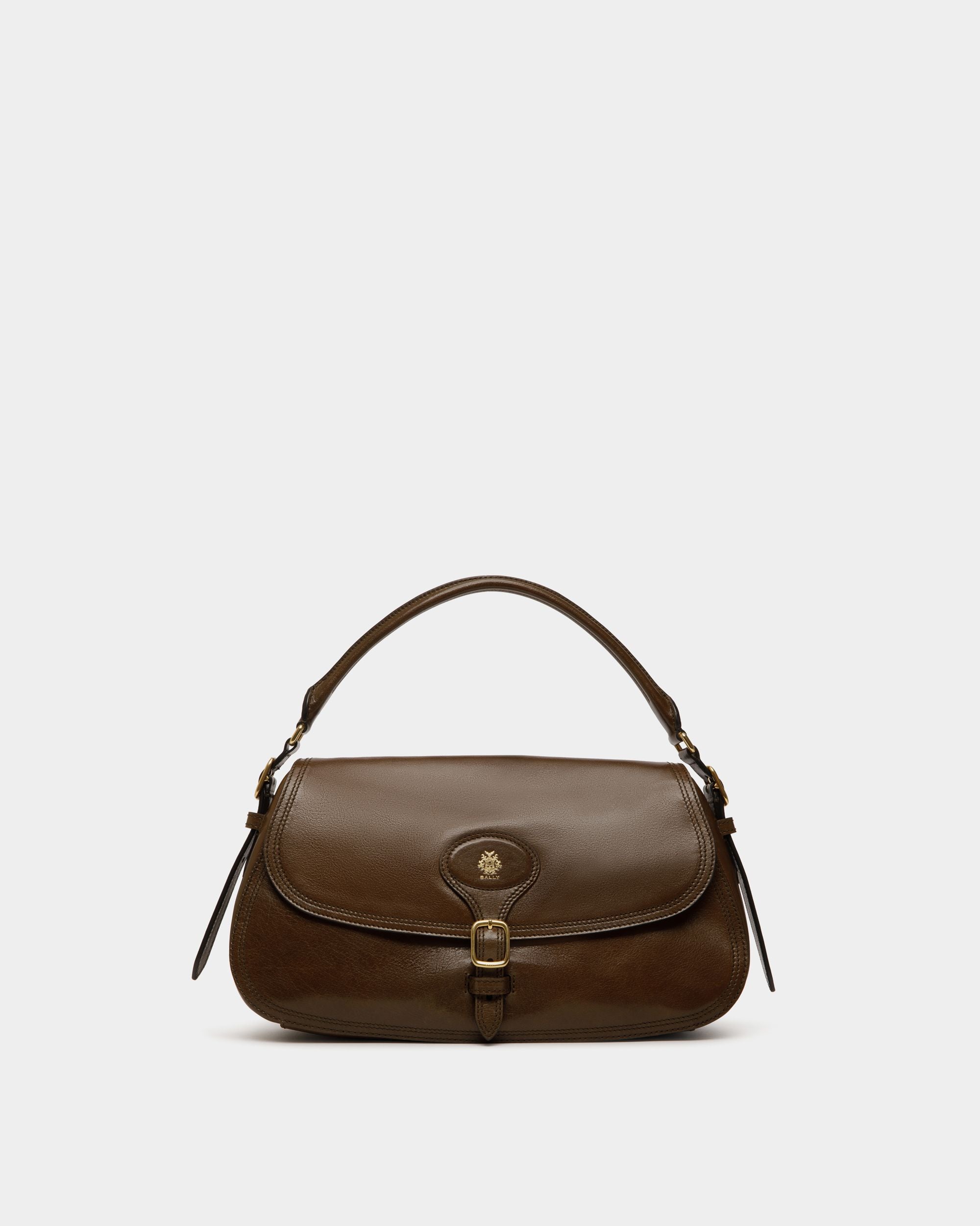 Bally Global - Beckett Shoulder Bag in Marron Glacé Leather - Brown