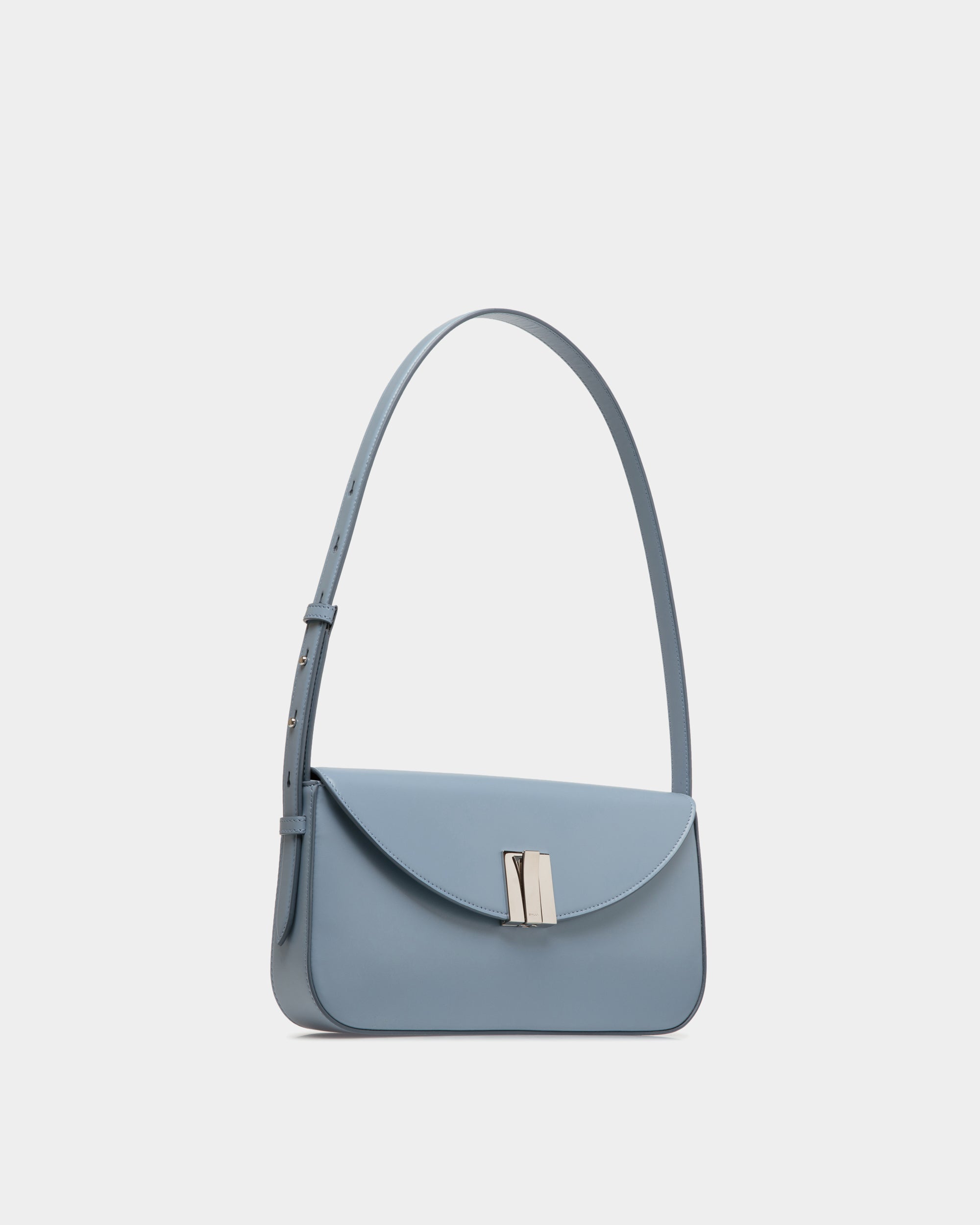 Bally Global - Petit Sac D'épaule Ollam En Cuir Light Blue - Bleu