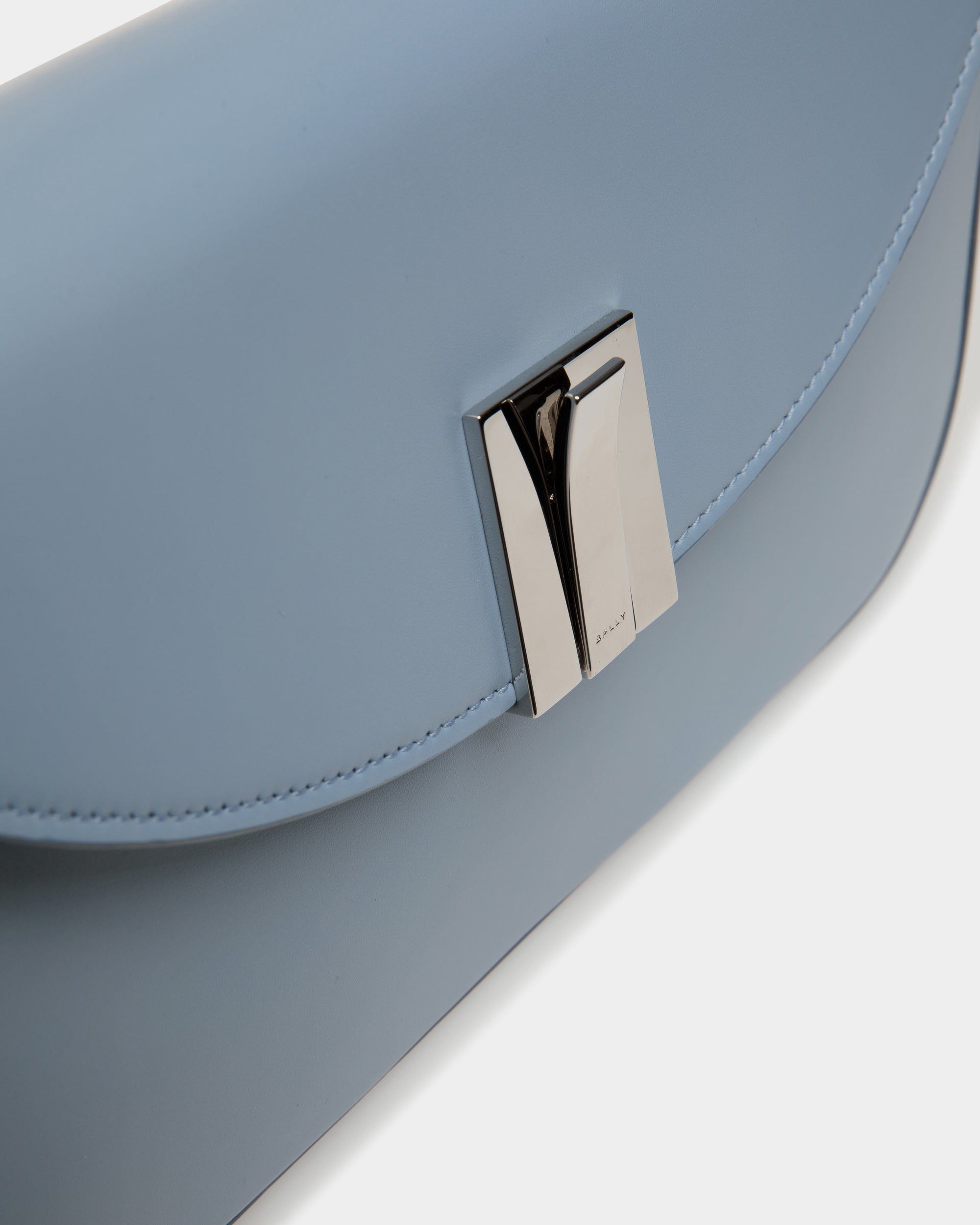 Bally Global - Petit Sac D'épaule Ollam En Cuir Light Blue - Bleu
