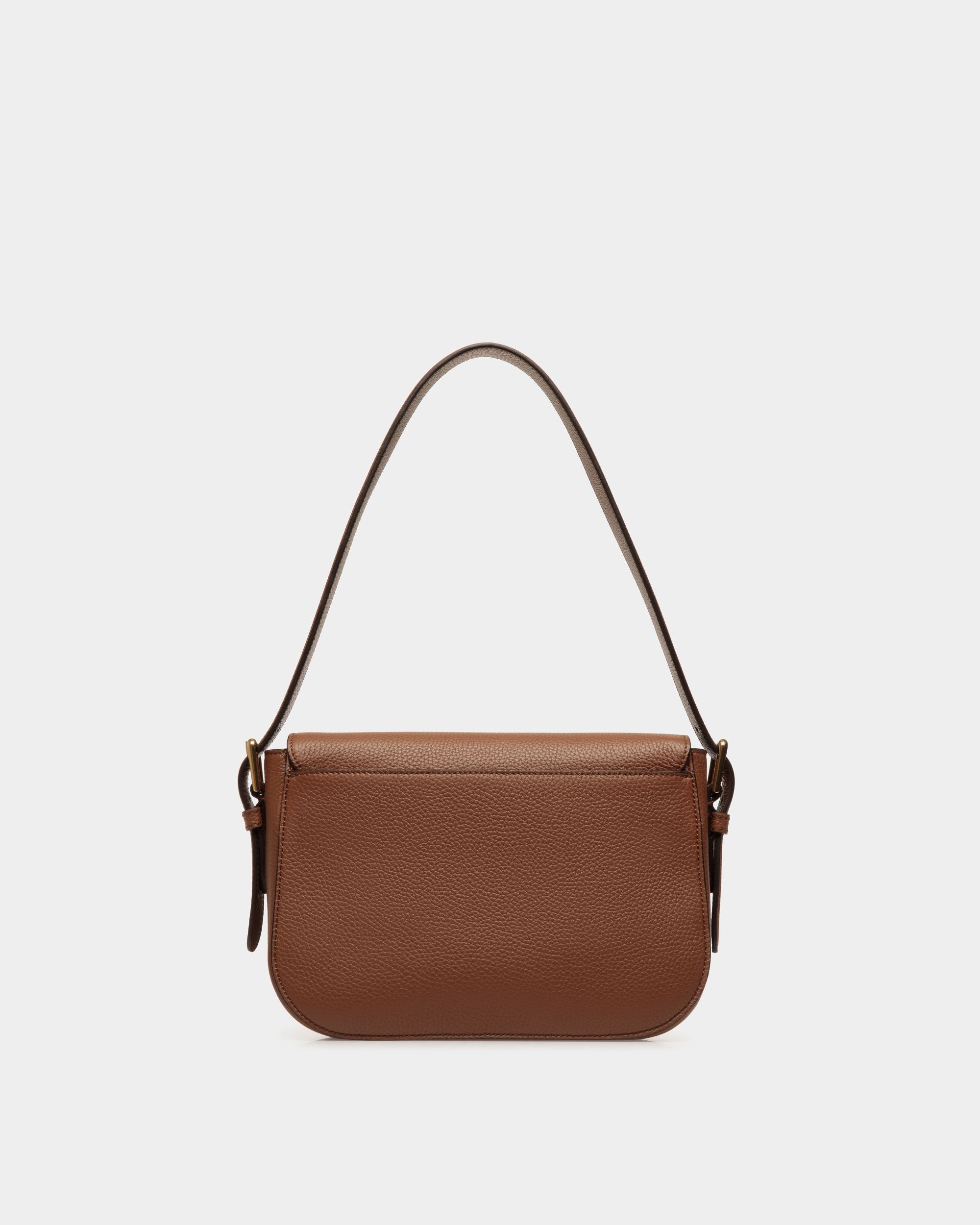 Bally Global - Bolso De Hombro Lock Me De Piel Granulada Marrón - Marrón