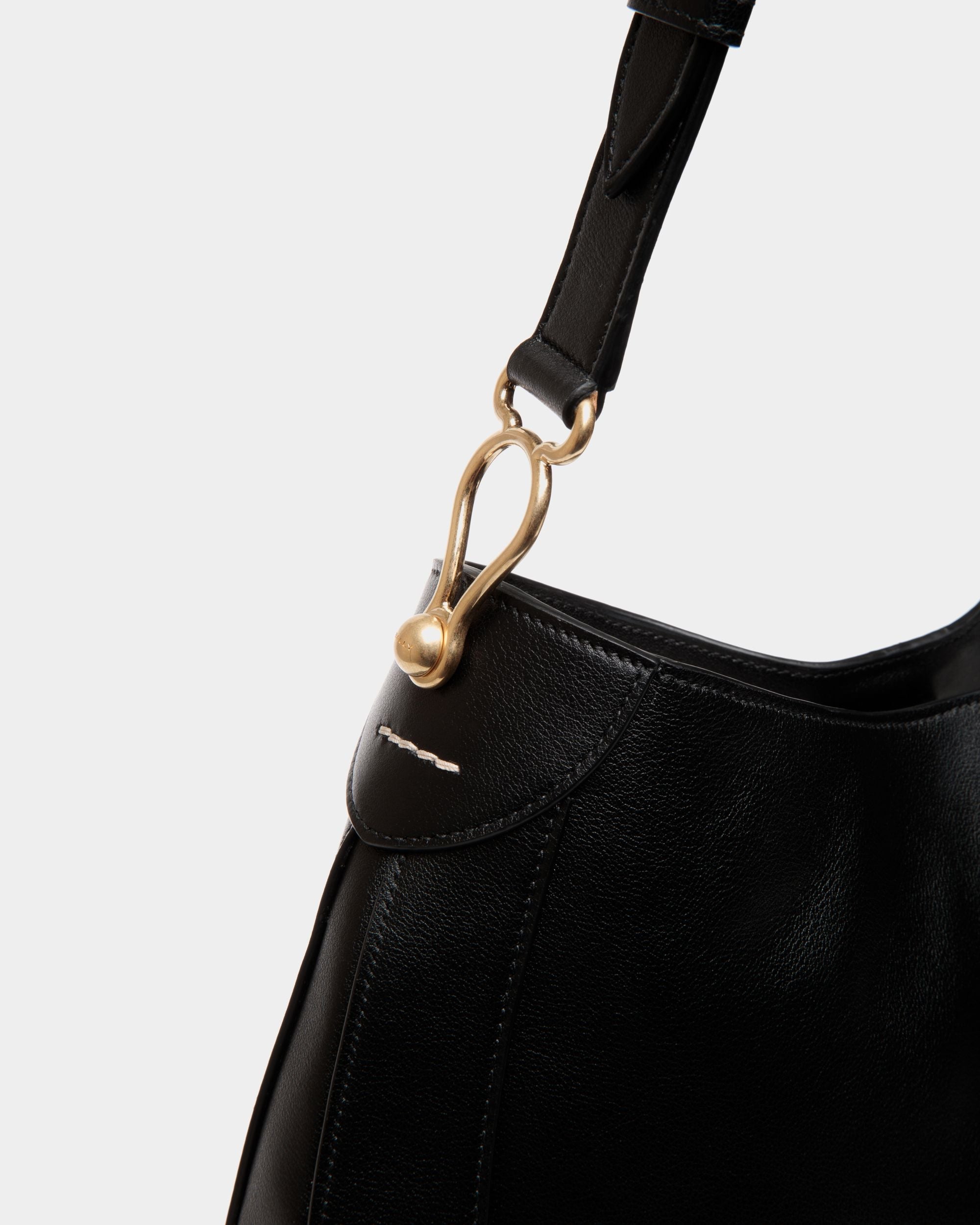 Bally Global - Lune Hobo Bag in Black Leather - Black
