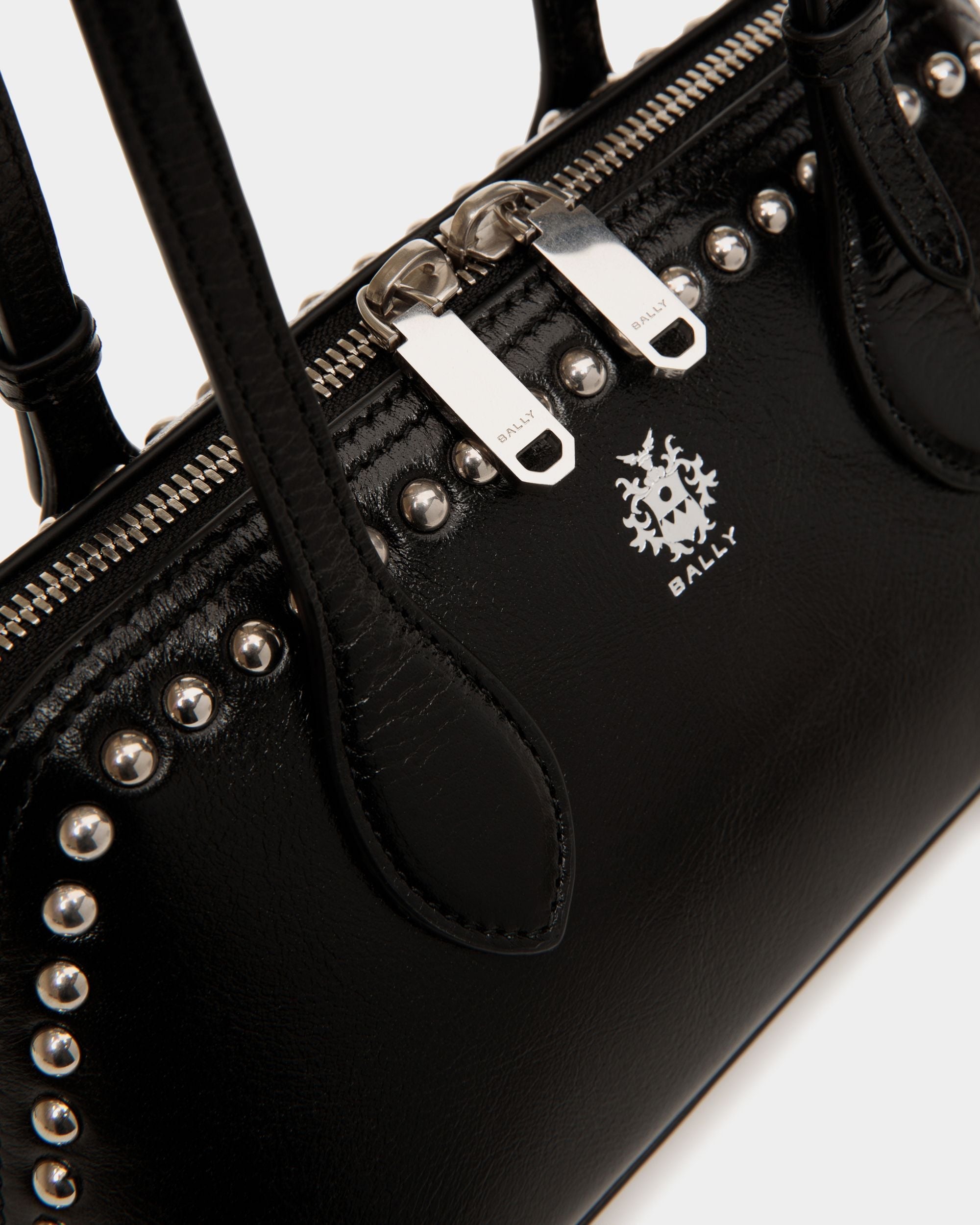 Bally Global - Ray Minibag in Black Leather With Studs - Black