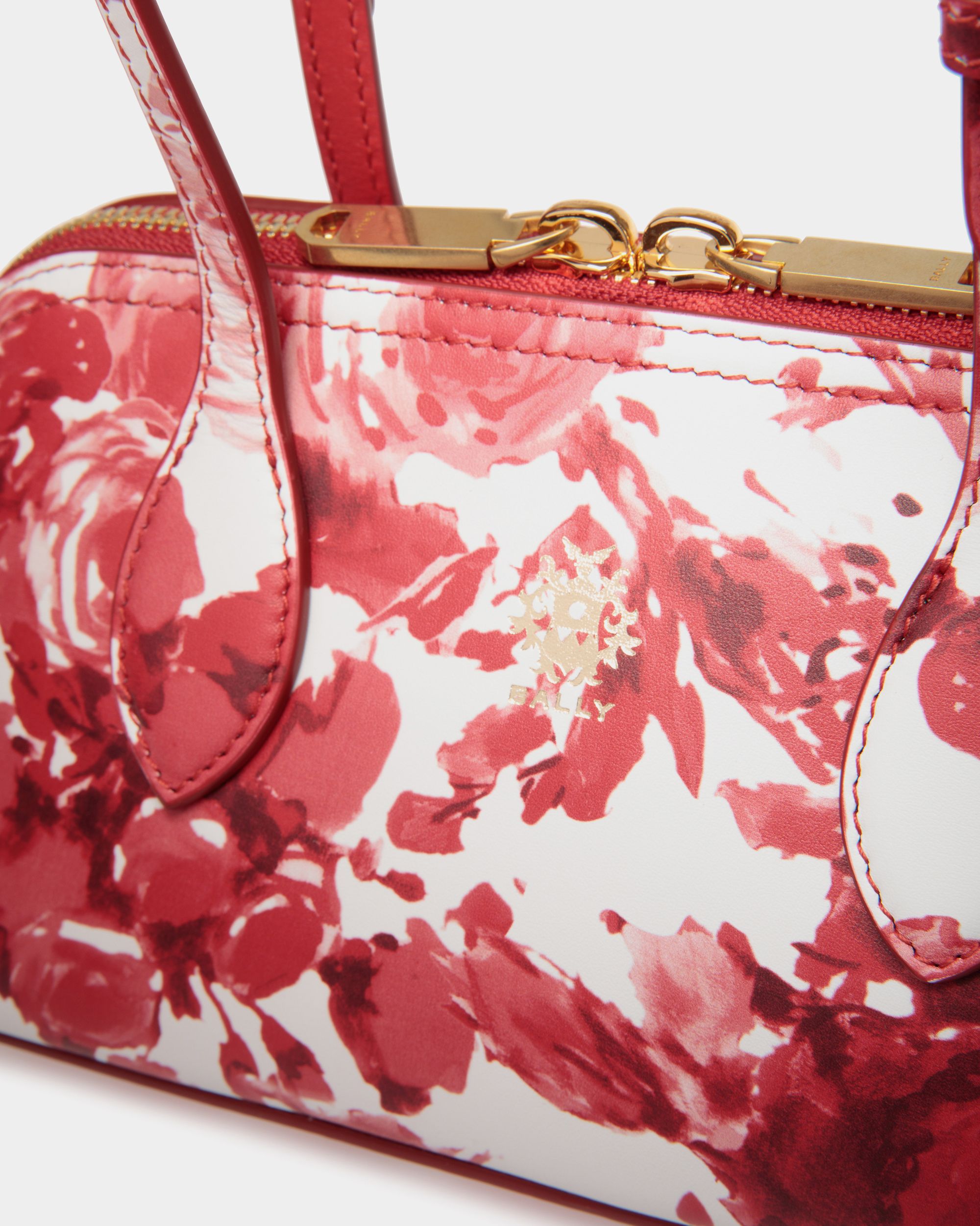 Bally Global - Minisac Ray En Cuir Imprimé Rosengarten - Rouge