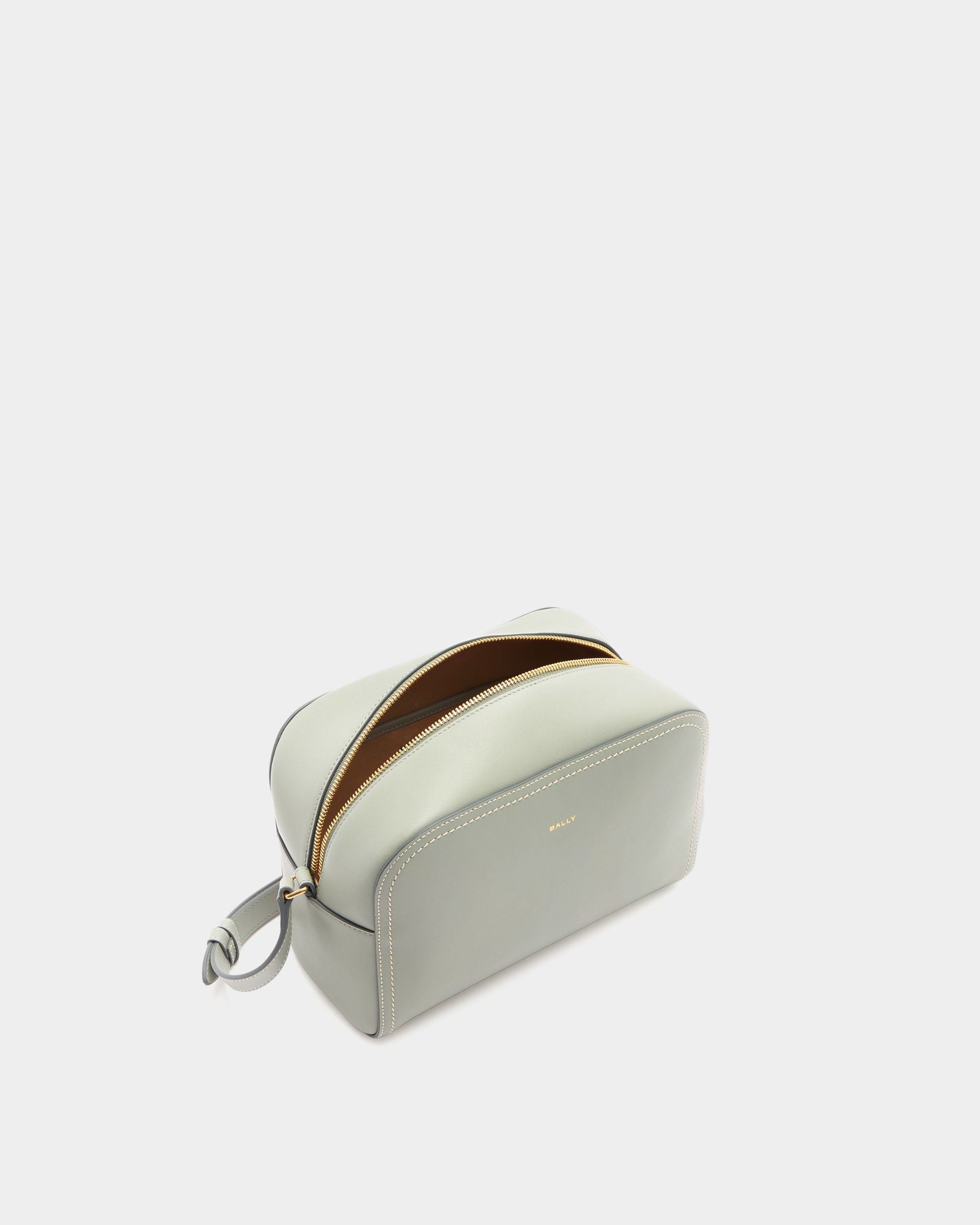 Bally Global - Easy Bally Crossbody Bag in Glacier Grey Leather - Grey
