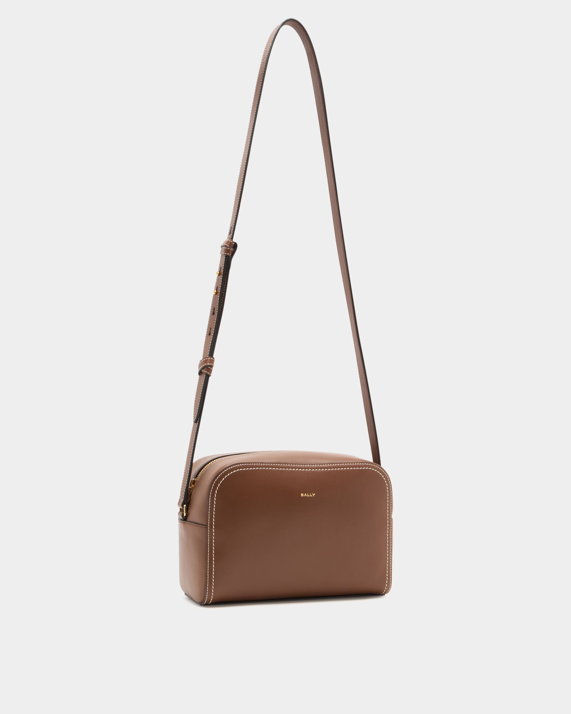 Bally Global - Easy Bally Crossbody Bag in Brown Leather - Brown
