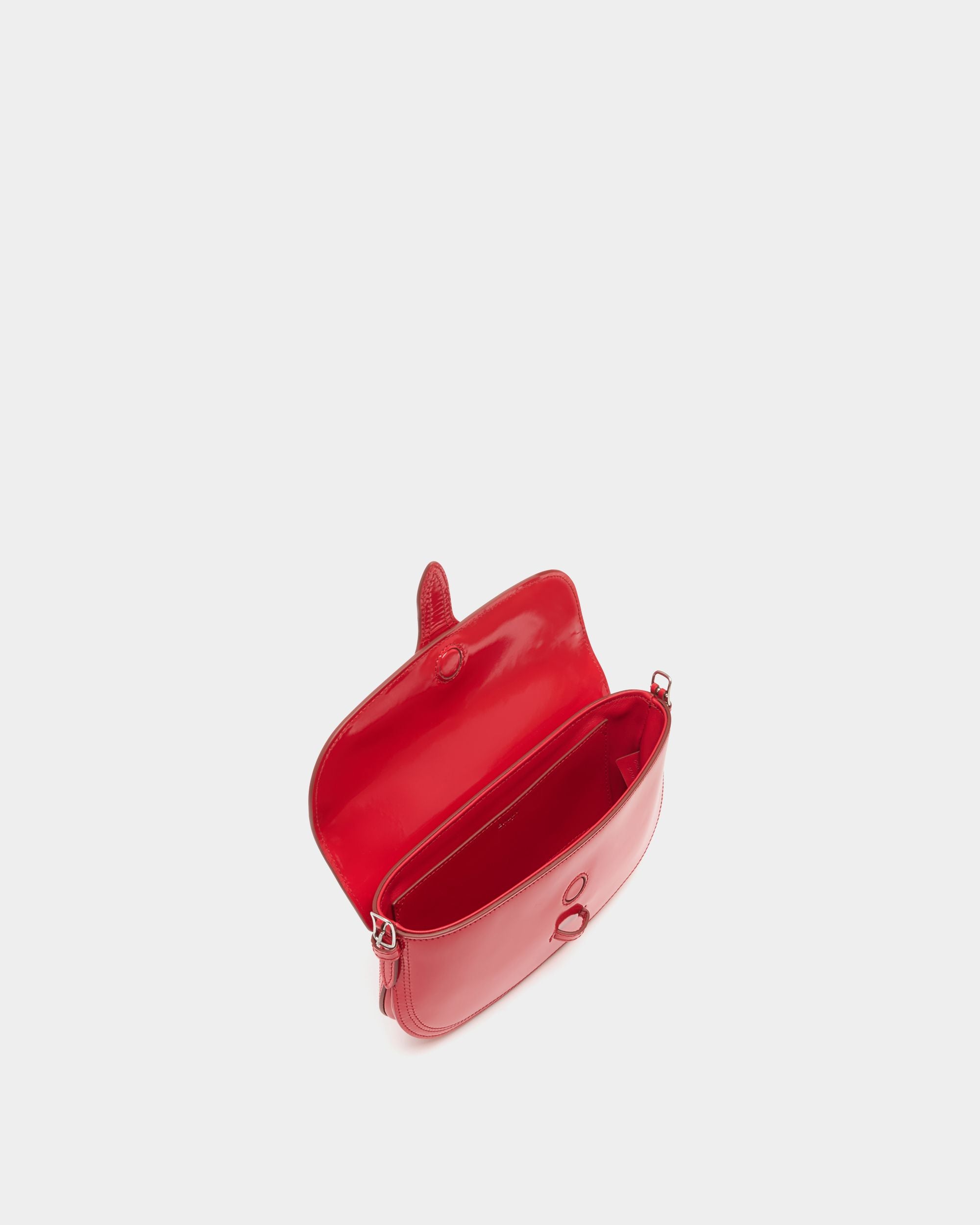 Bally Global - Beckett Small Shoulder Bag in Red Brushed Leather - Red