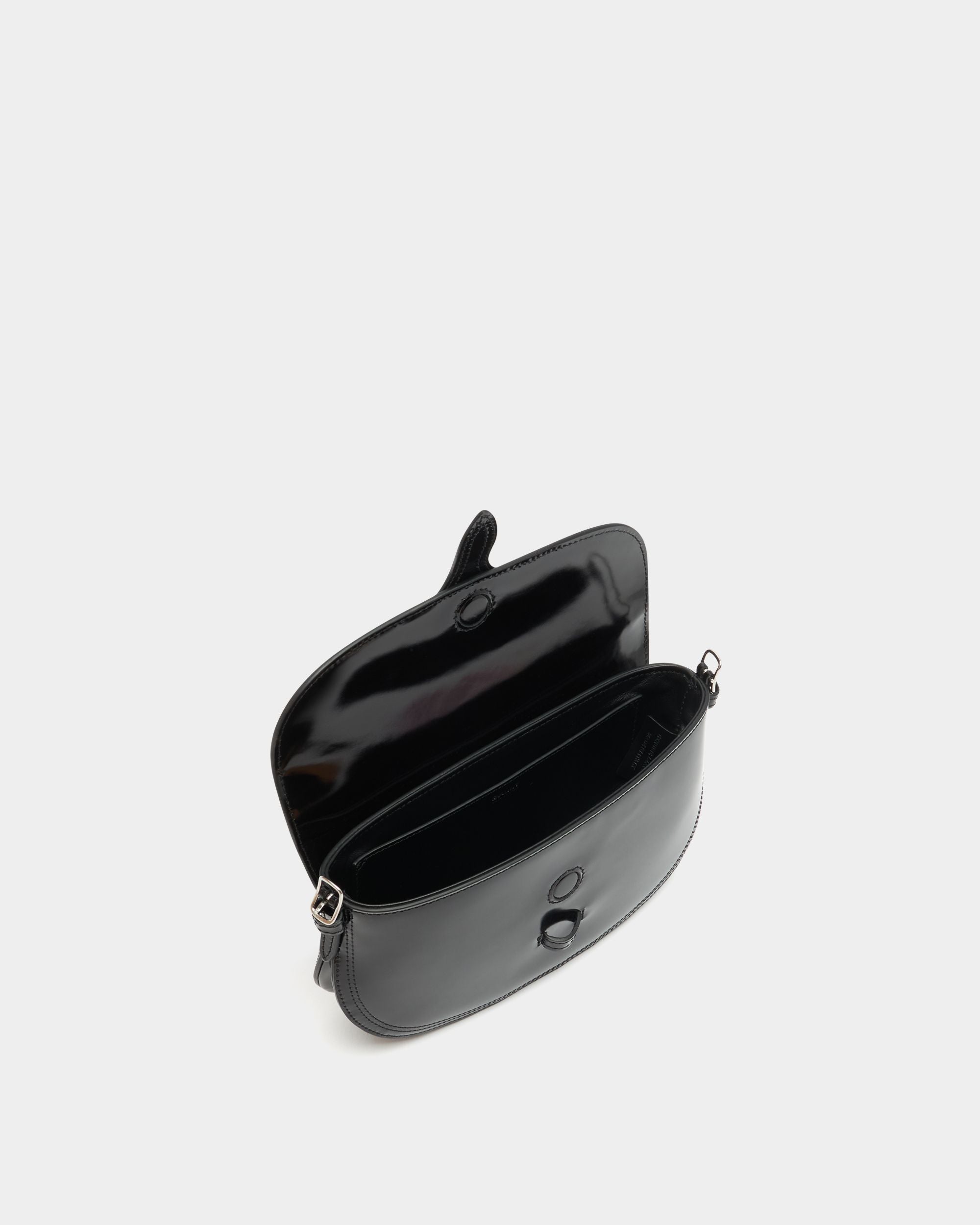 Bally Global - Beckett Small Shoulder Bag in Black Brushed Leather - Black
