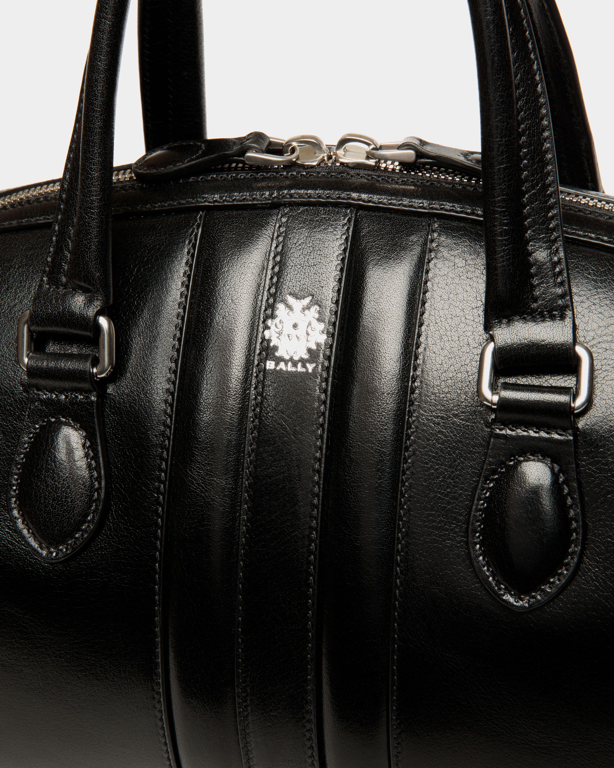 Bally Global - Beckett Top Handle Bag In Black Leather - Black