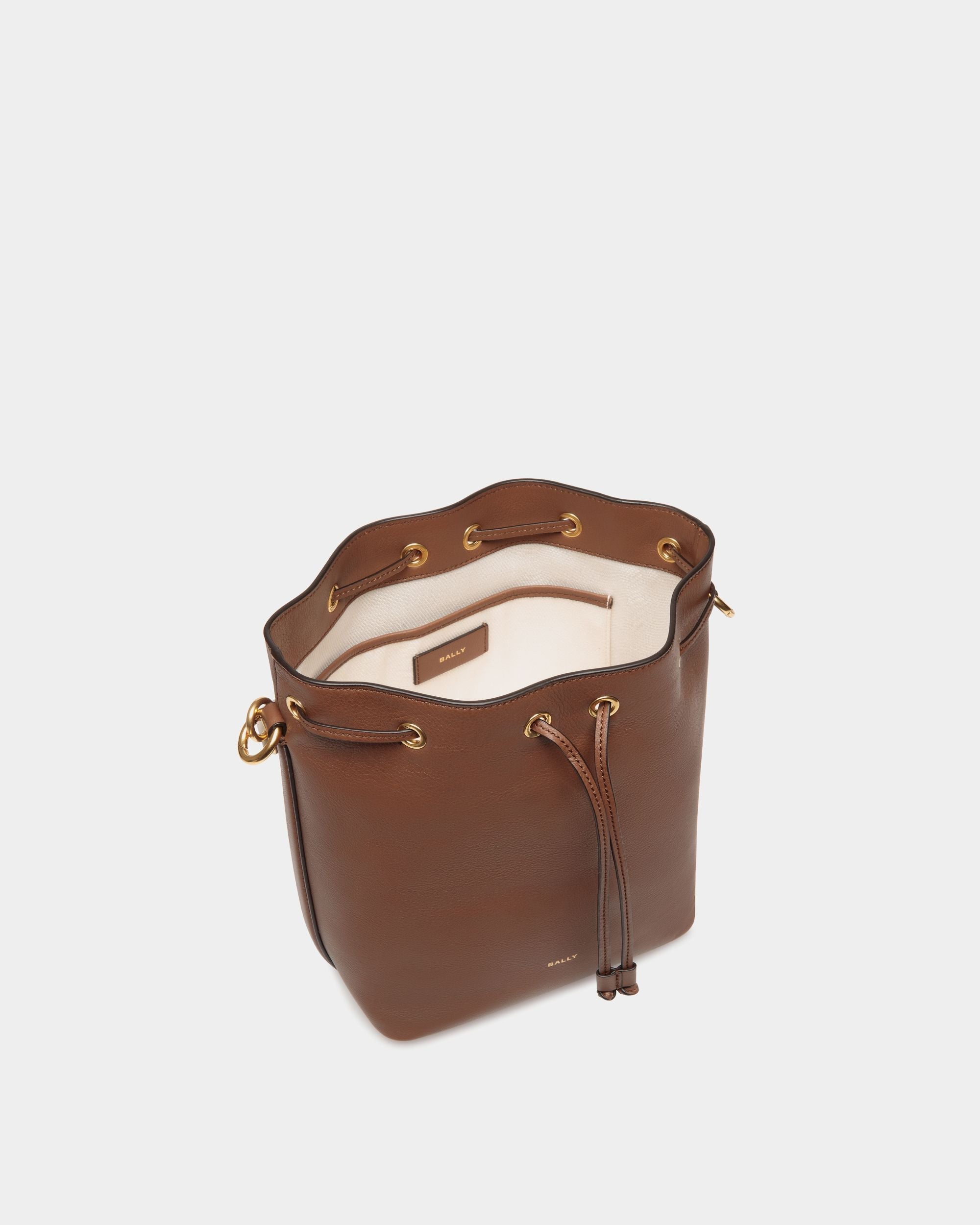 Bally Global - Bolso Cubo Code De Piel Marrón - Marrón