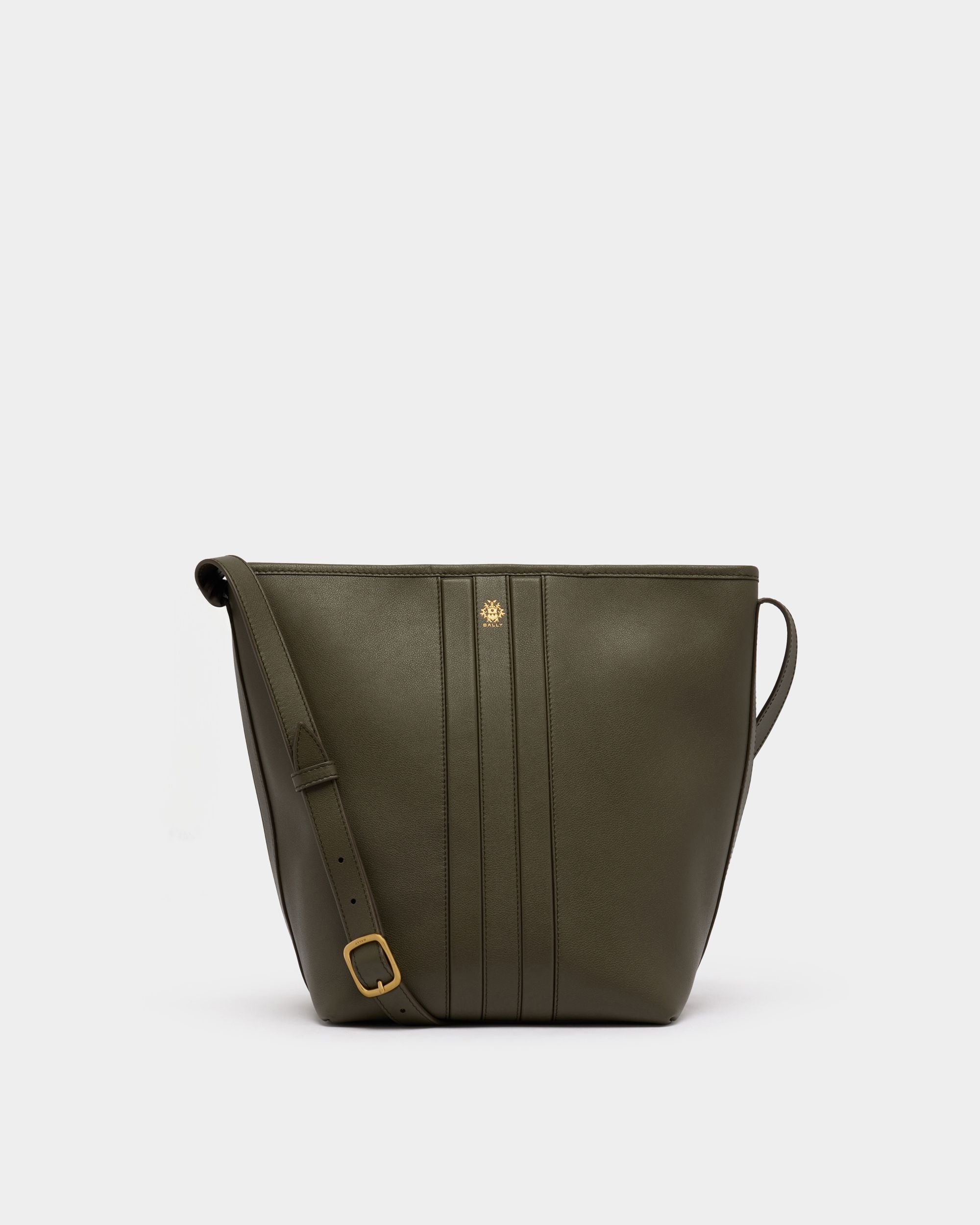 Bally Global - Sac Seau Signature En Cuir Military Green - Vert