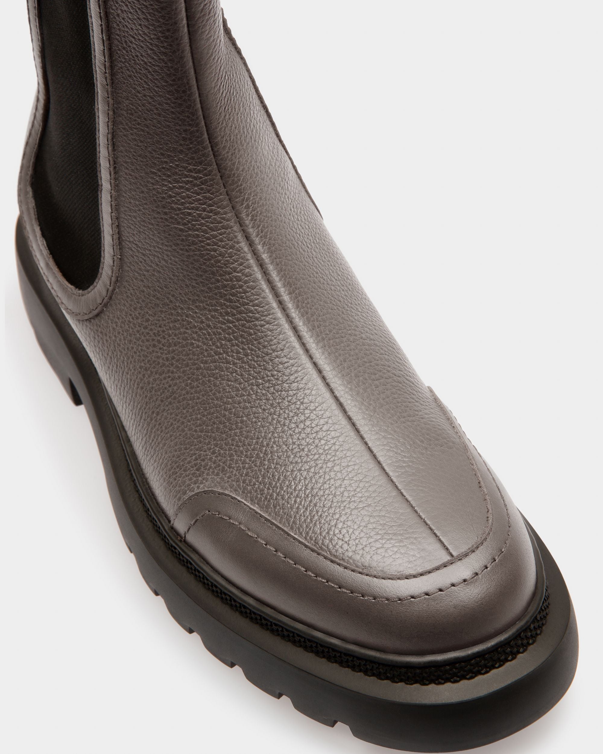 Bally Global - Ginny Flat Leather Boots In Grey - Grey