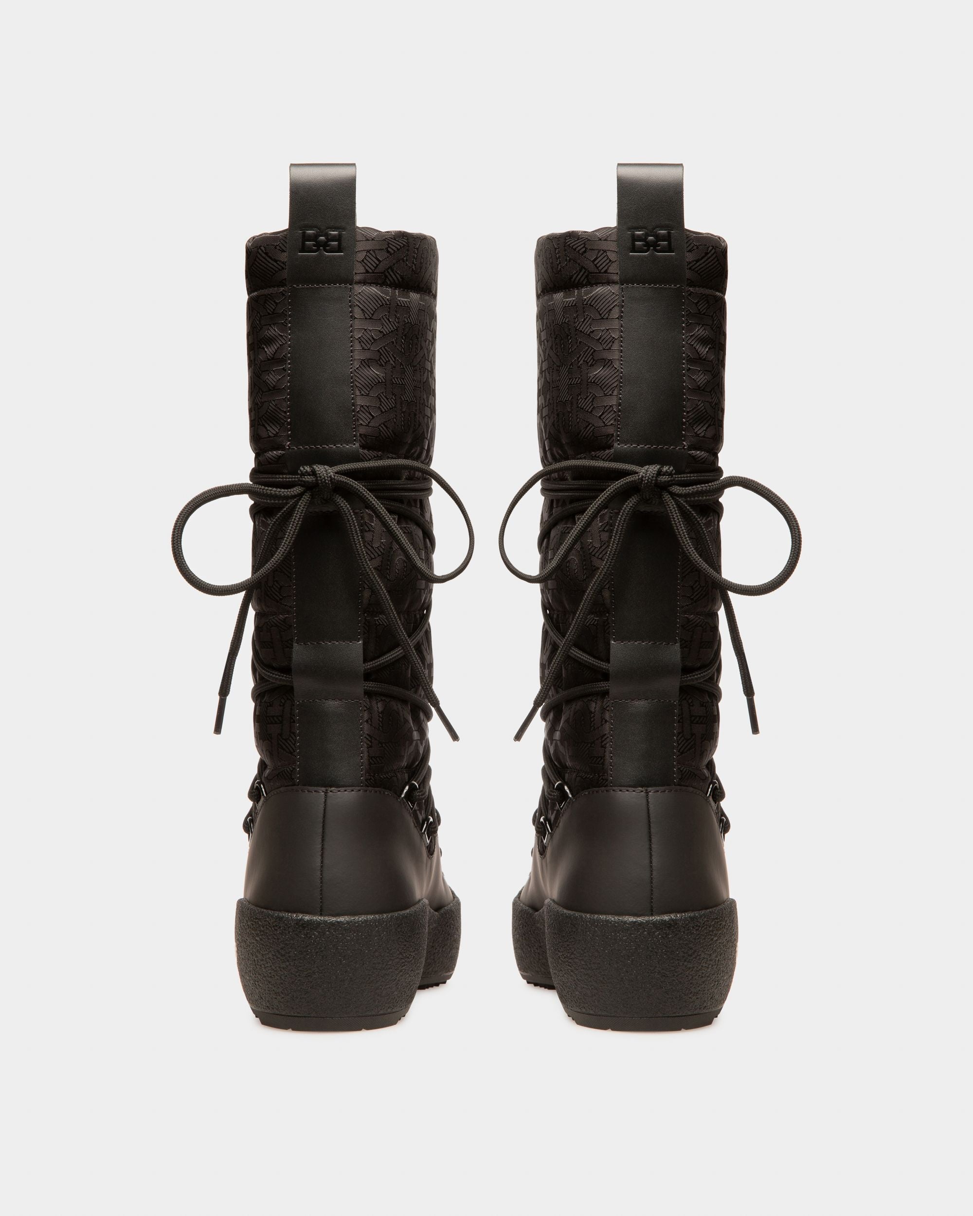 Bally Global - Cathye Botas En Nailon Reciclado Y Piel De Color Negro - Negro