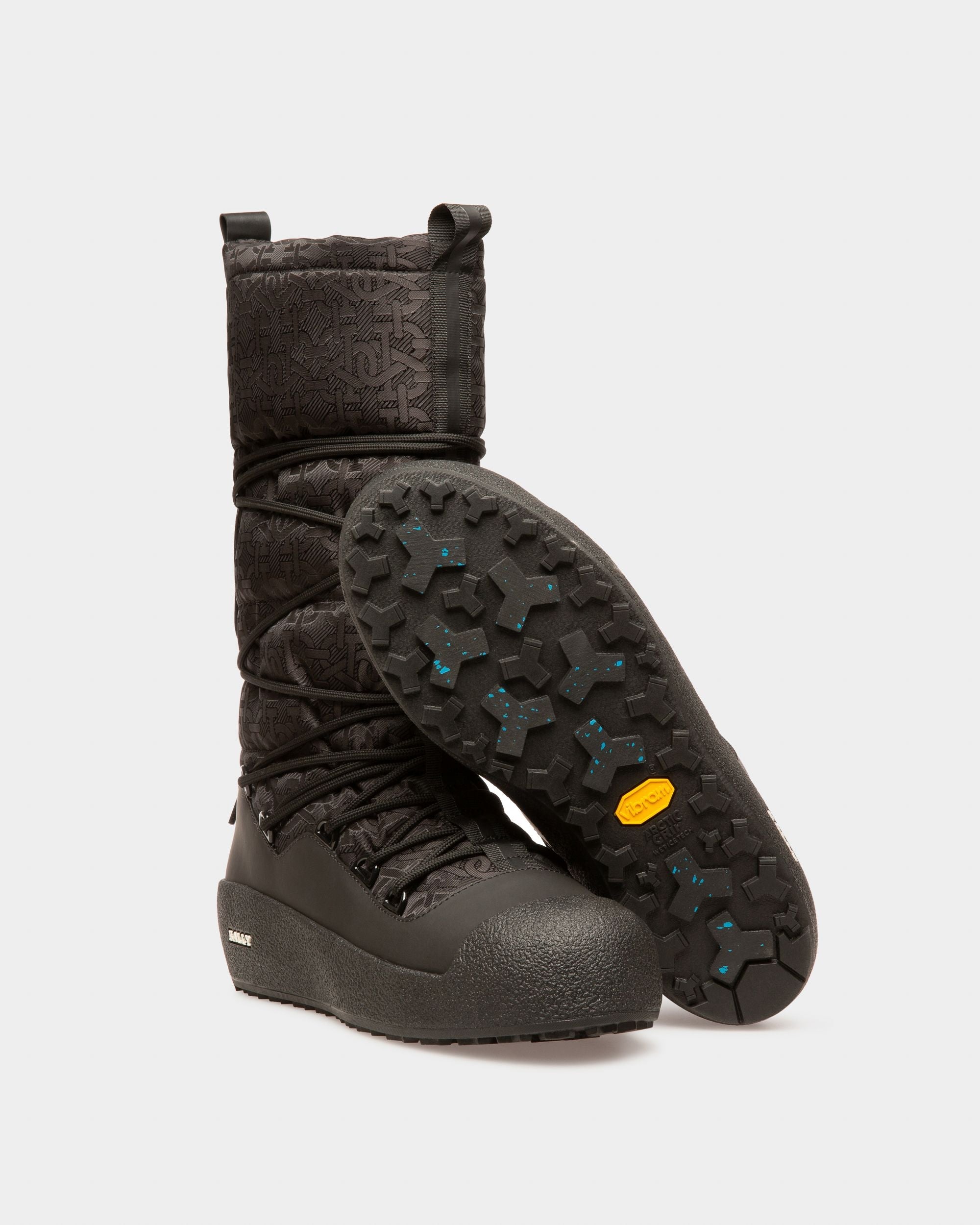Bally Global - Cathye Botas En Nailon Reciclado Y Piel De Color Negro - Negro