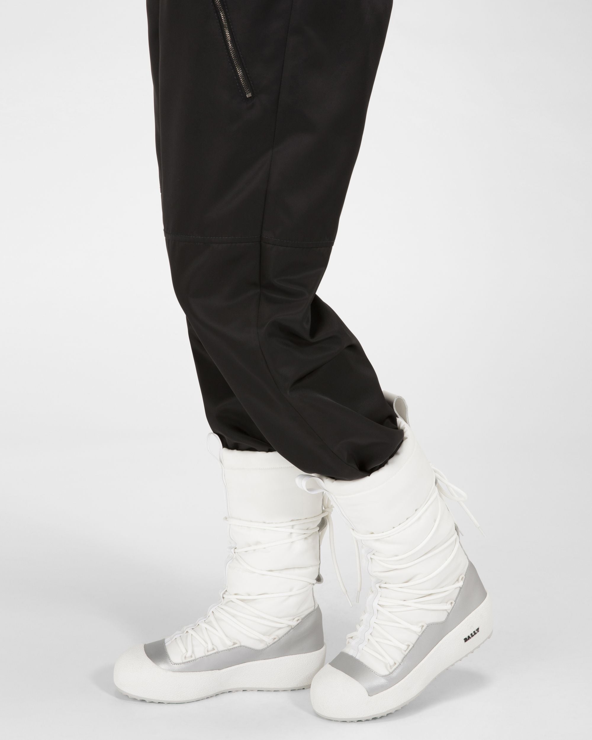 Bally Global - Cathye Botas En Nailon Reciclado Y Piel De Color Blanco Y Plateado - Multicolor