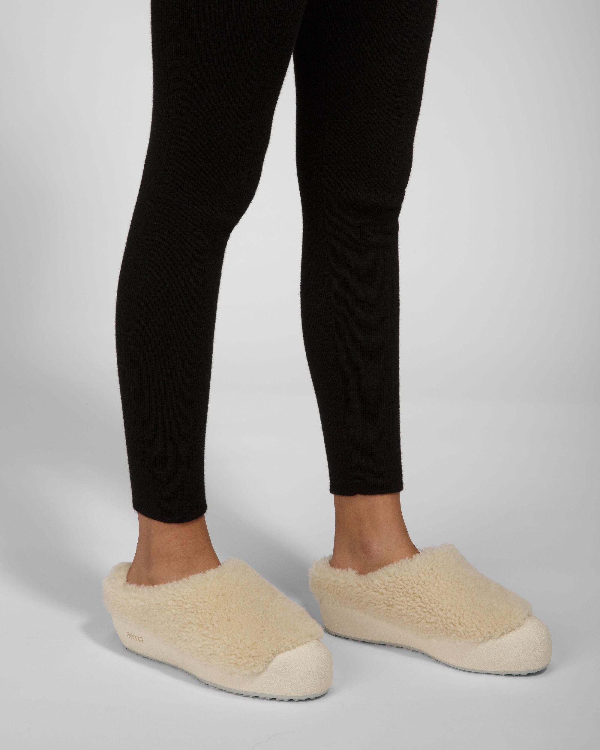 Bally Global - Crans Leather Slippers In Bone - White
