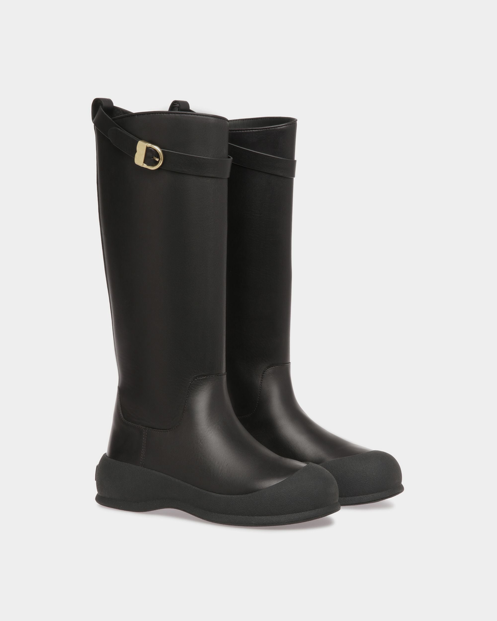 Bally Global - Frei Long Boots In Black Leather - Black