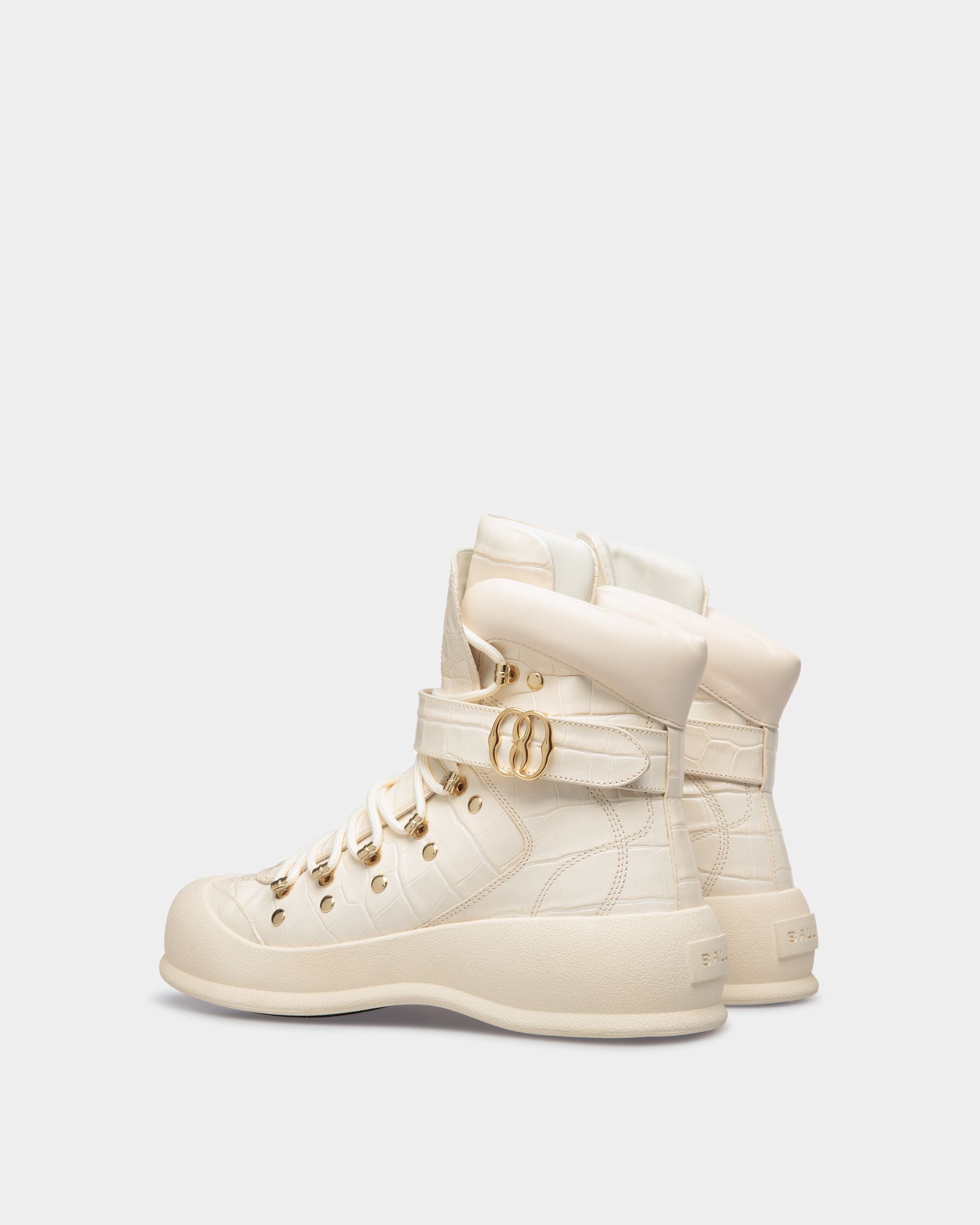 Bally Global - Botas Frei De Piel Color Hueso - Blanco