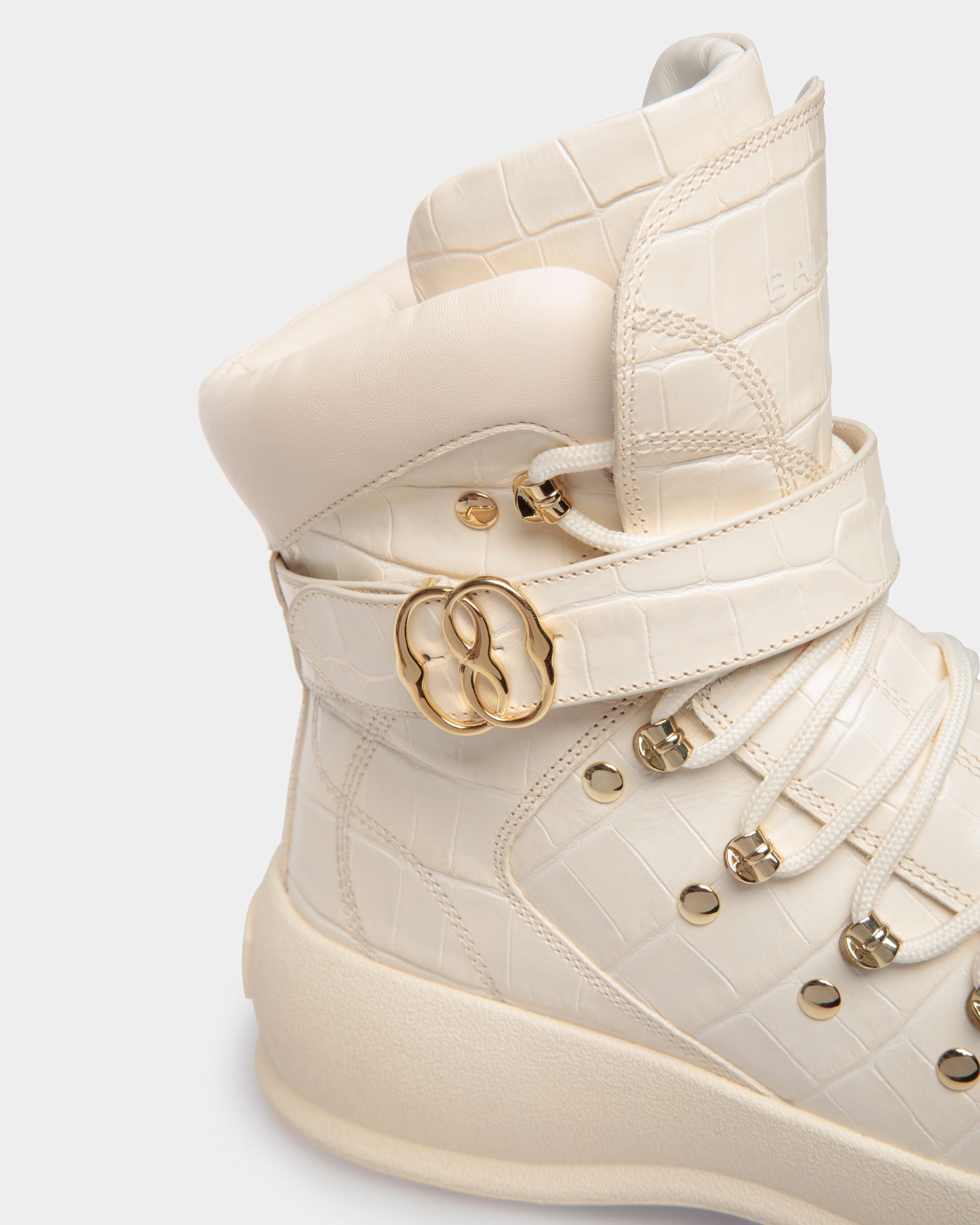 Bally Global - Botas Frei De Piel Color Hueso - Blanco