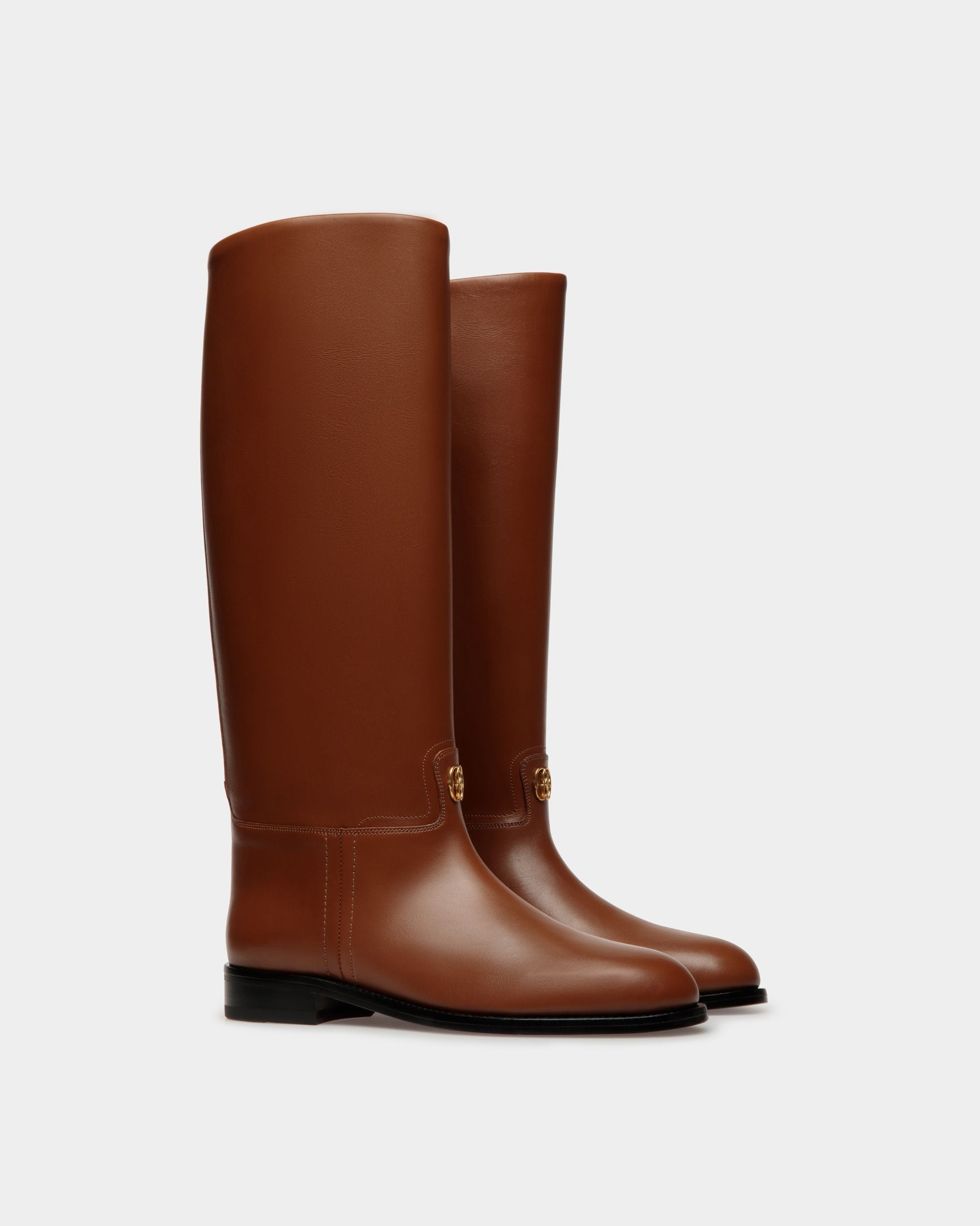Bally Global - Huntington Long Boots In Brown Leather - Marrón