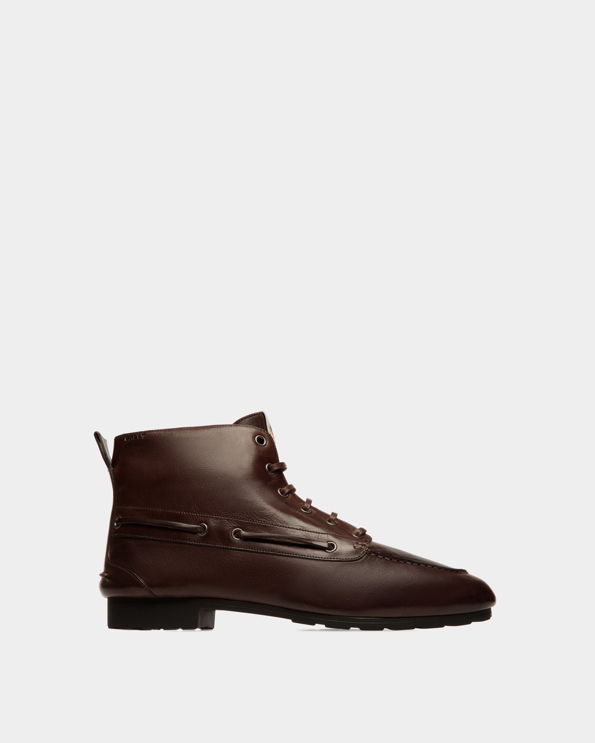 Bally Global - Botín De La Cápsula Winter De Piel Ébano - Marrón