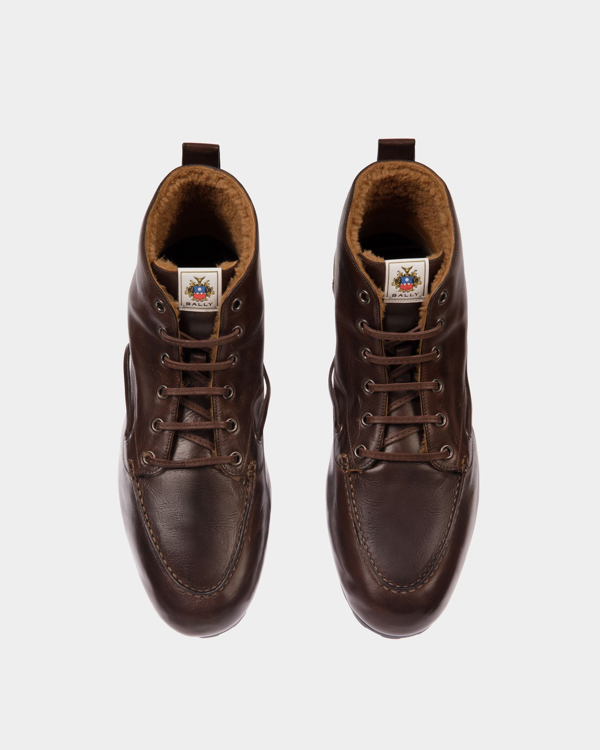 Bally Global - Botín De La Cápsula Winter De Piel Ébano - Marrón