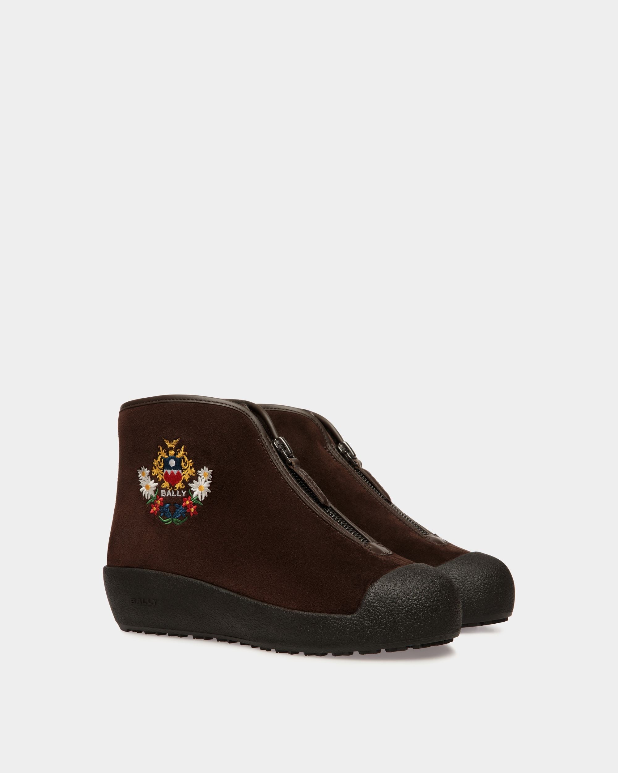 Bally Global - Bottine De La Capsule D’hiver En Daim Marron - Marron