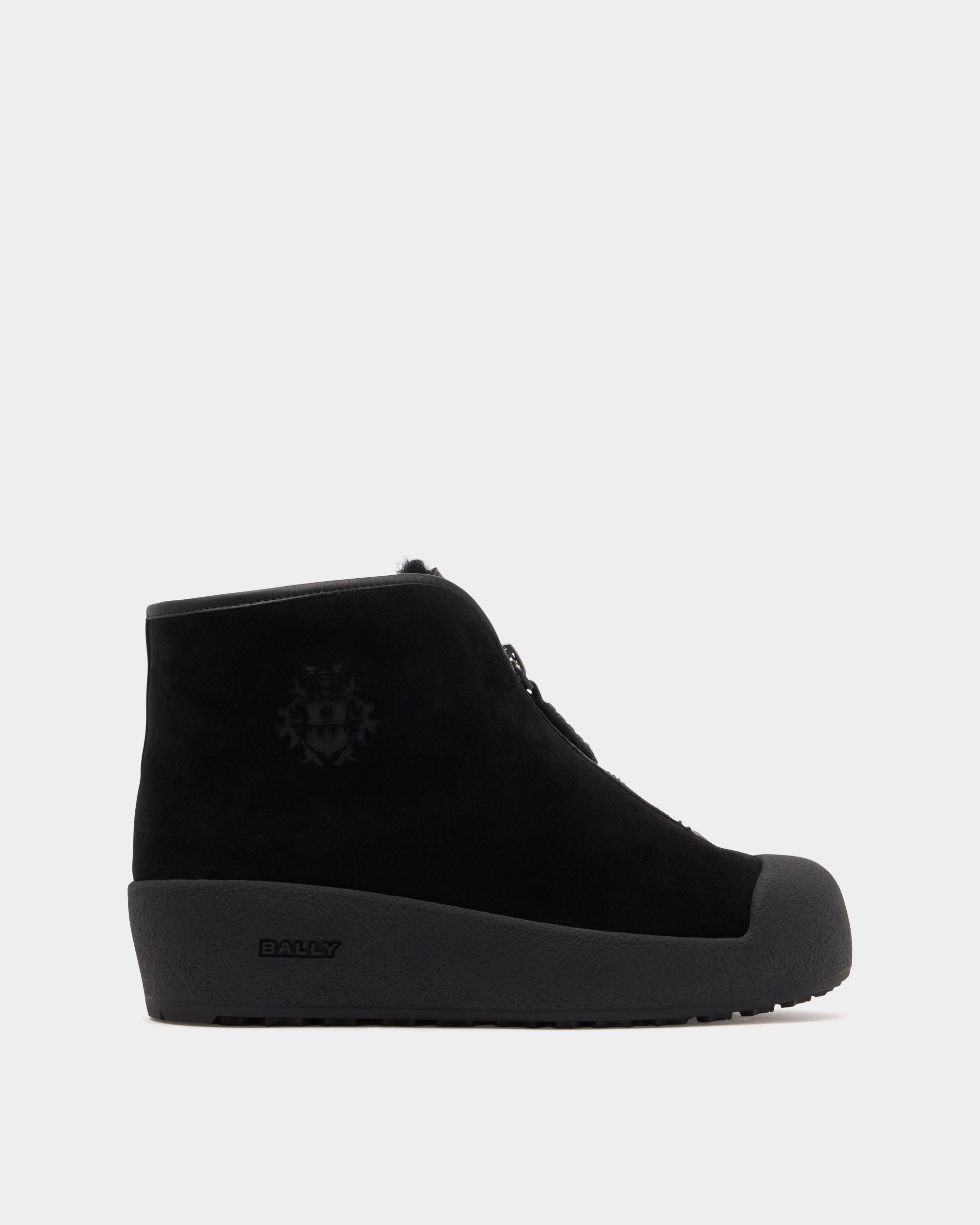Bally Global - Bally Curling Bootie in Black Suede - Black