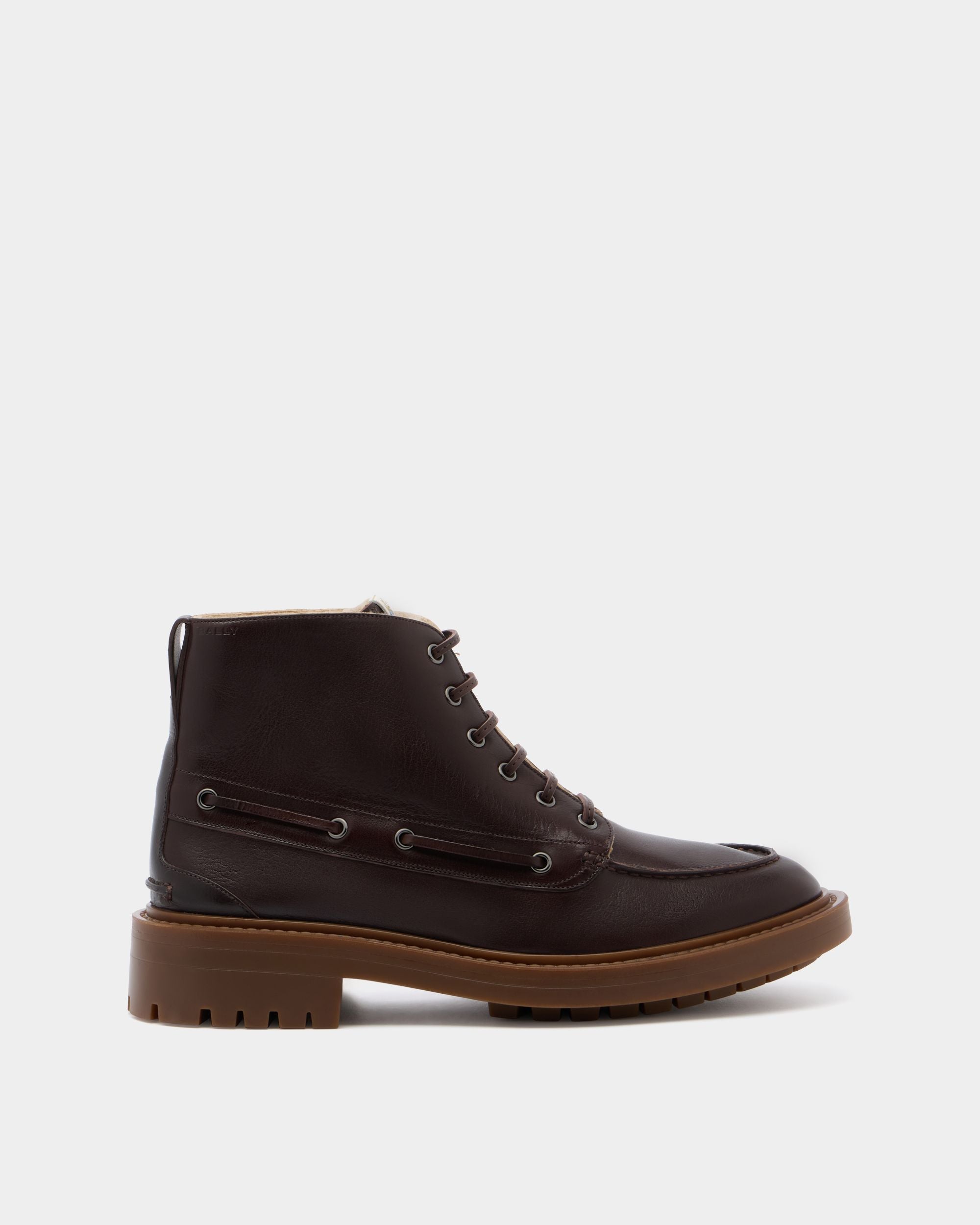 Bally Global - B-Lug Bootie in Ebano Leather - Brown
