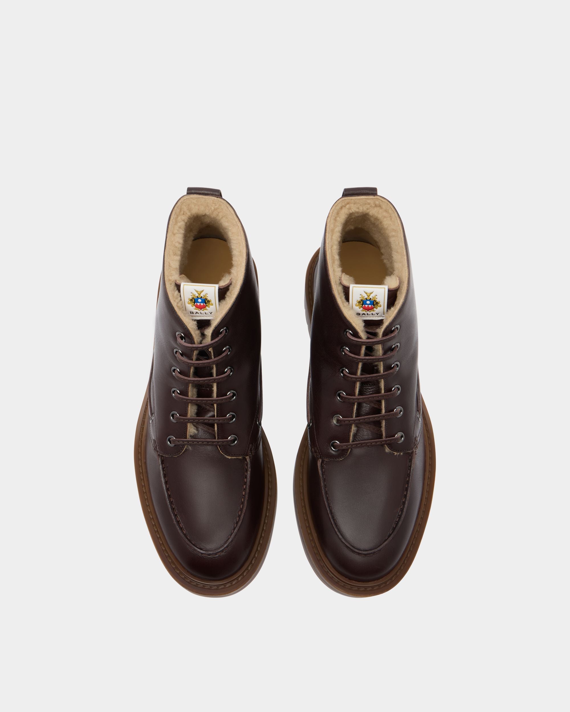 Bally Global - B-Lug Bootie in Ebano Leather - Brown