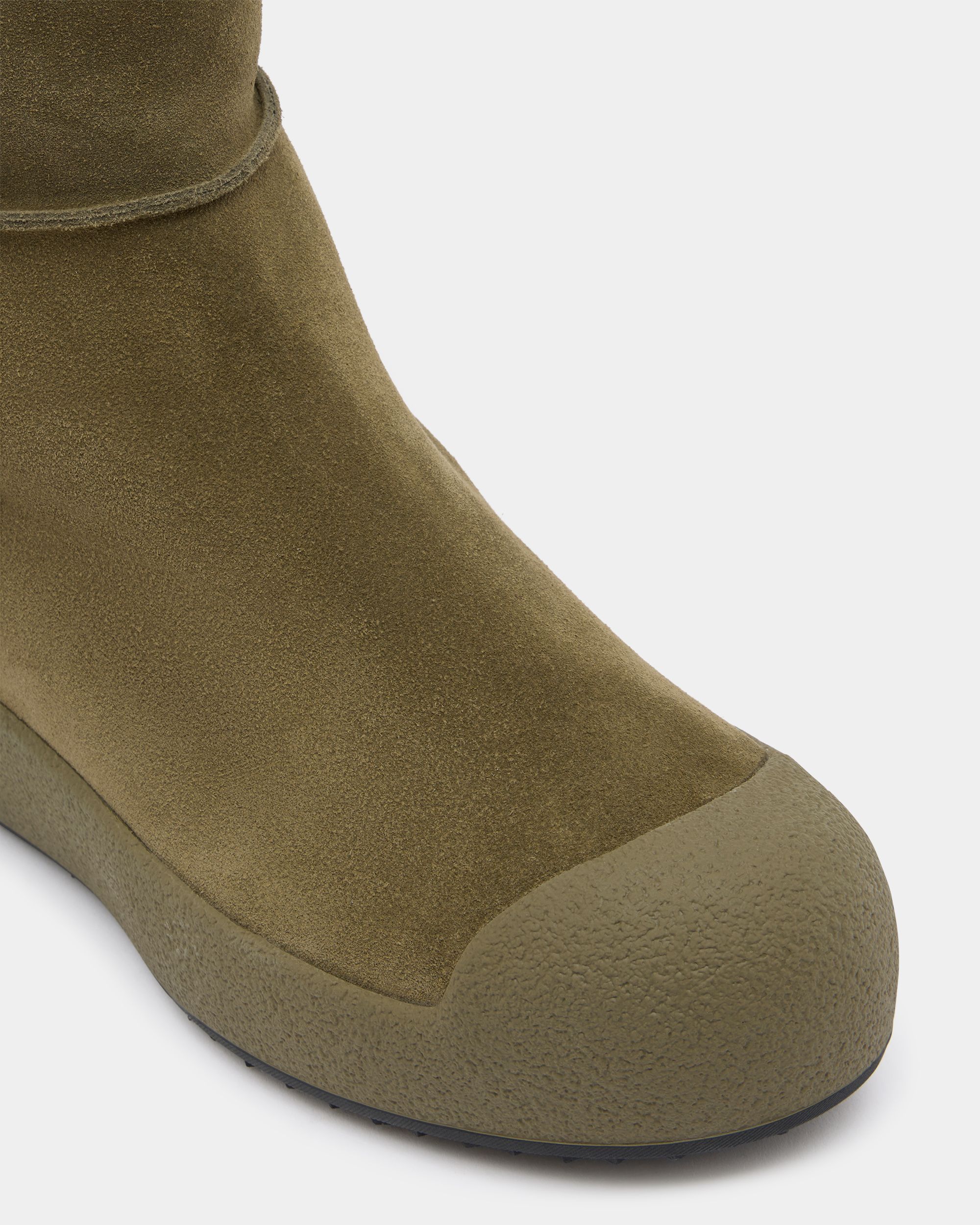Bally Global - Bally Curling Over-the-knee Boot in Military Green Suede - Green
