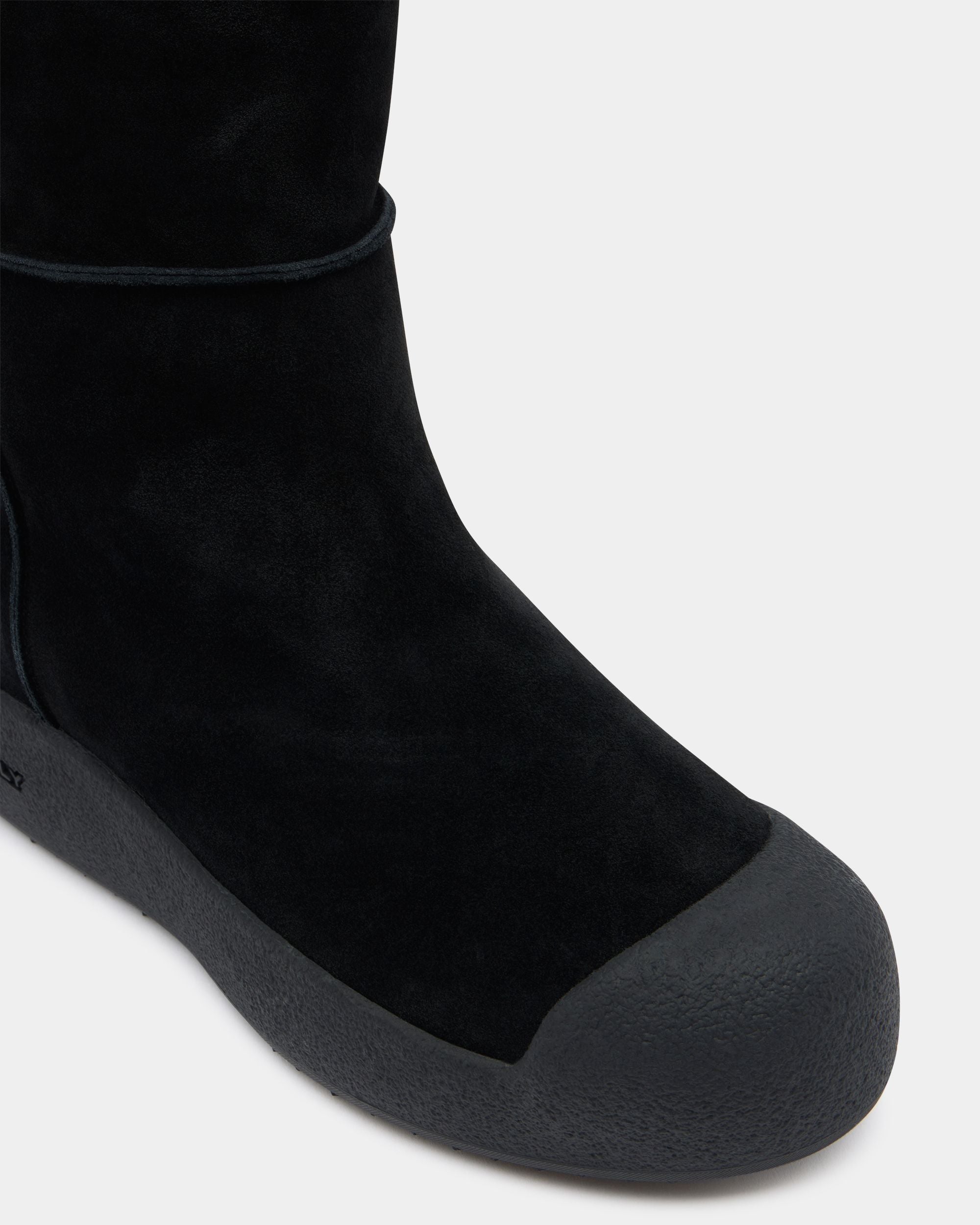Bally Global - Bally Curling Over-the-knee Boot in Black Suede - Black