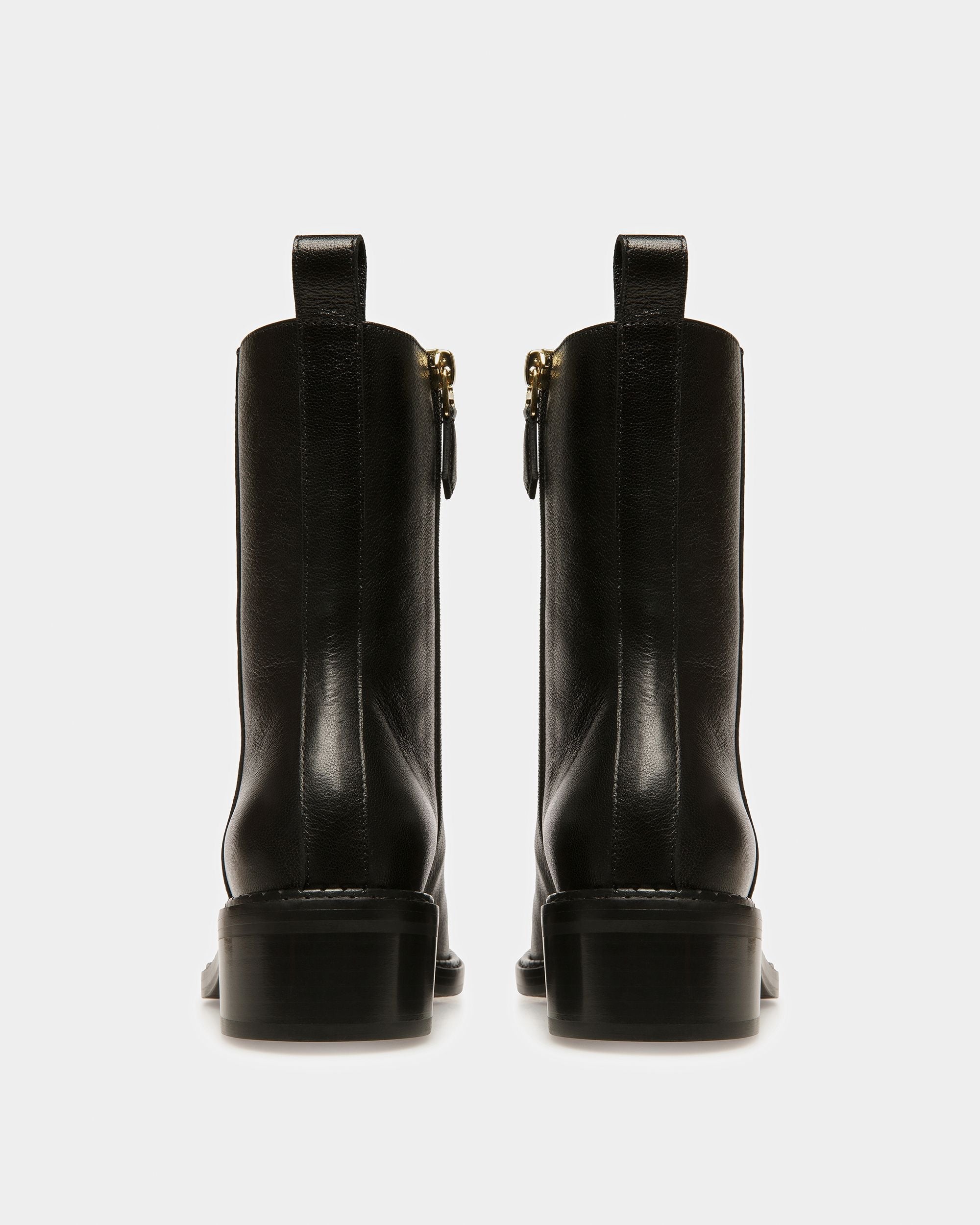 Bally Global - Austine Leather Boots In Black - Negro