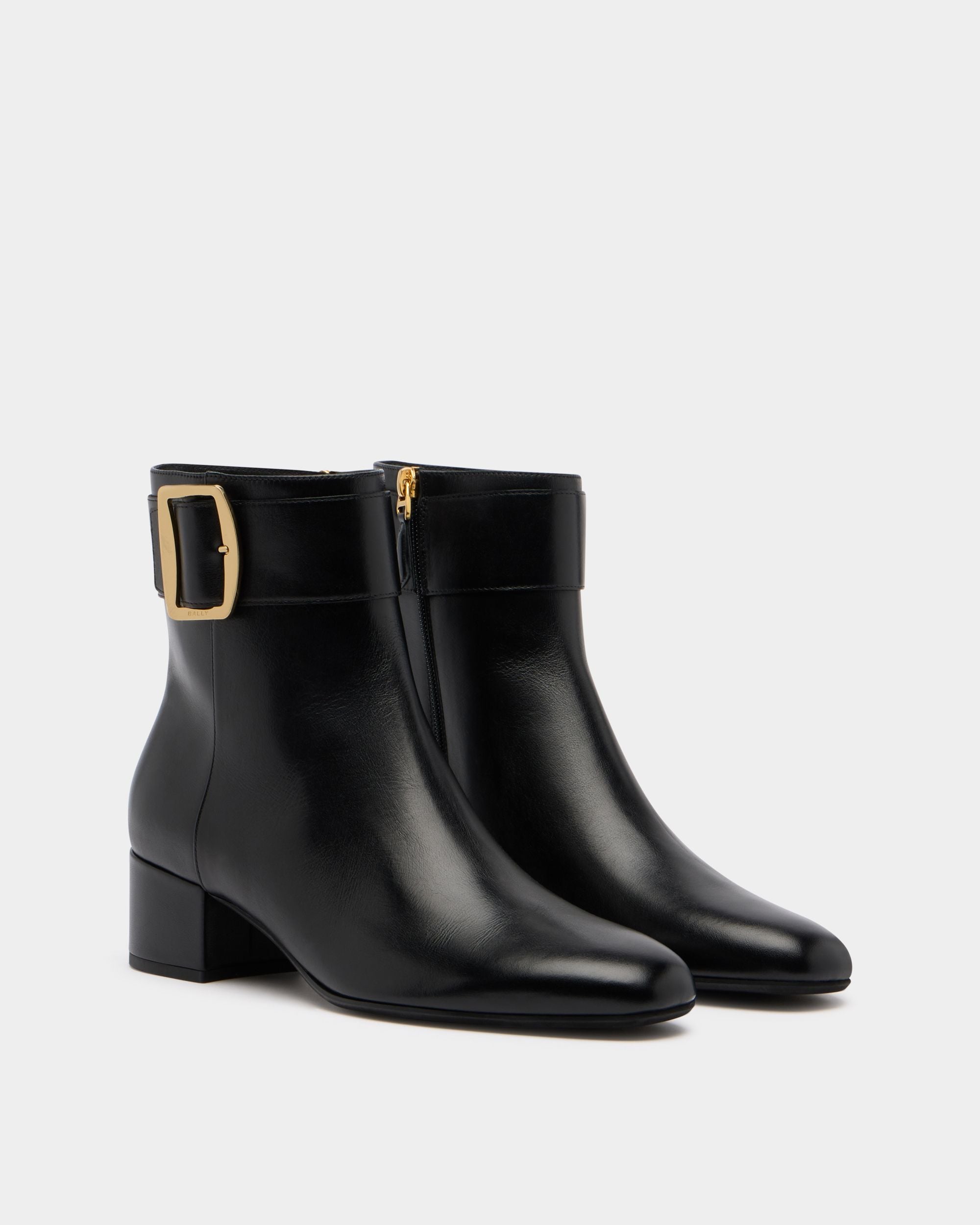 Bally Global - Bally Boucle Bootie in Black Leather - Black