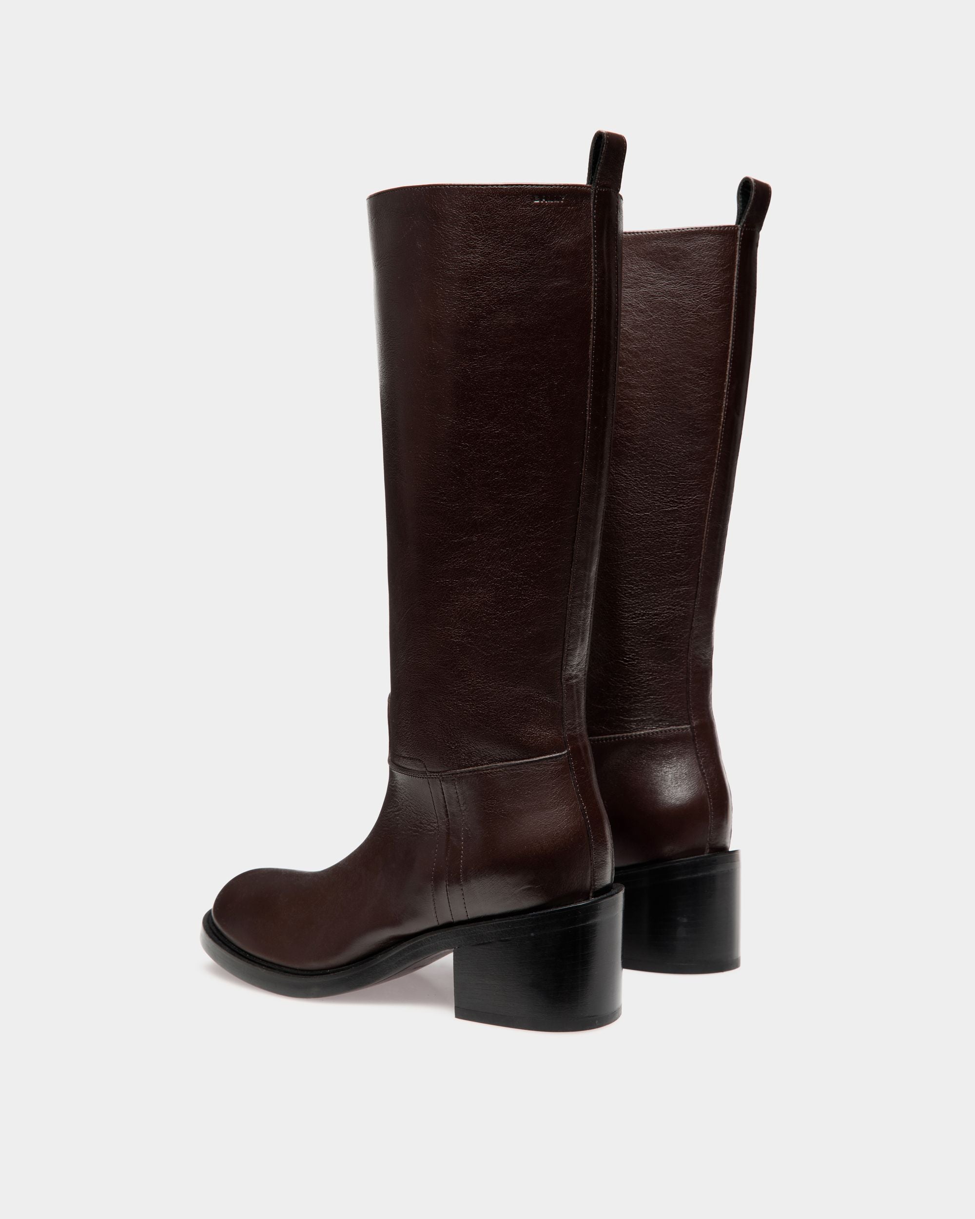 Bally Global - Botte Peggy En Cuir Marron - Marron