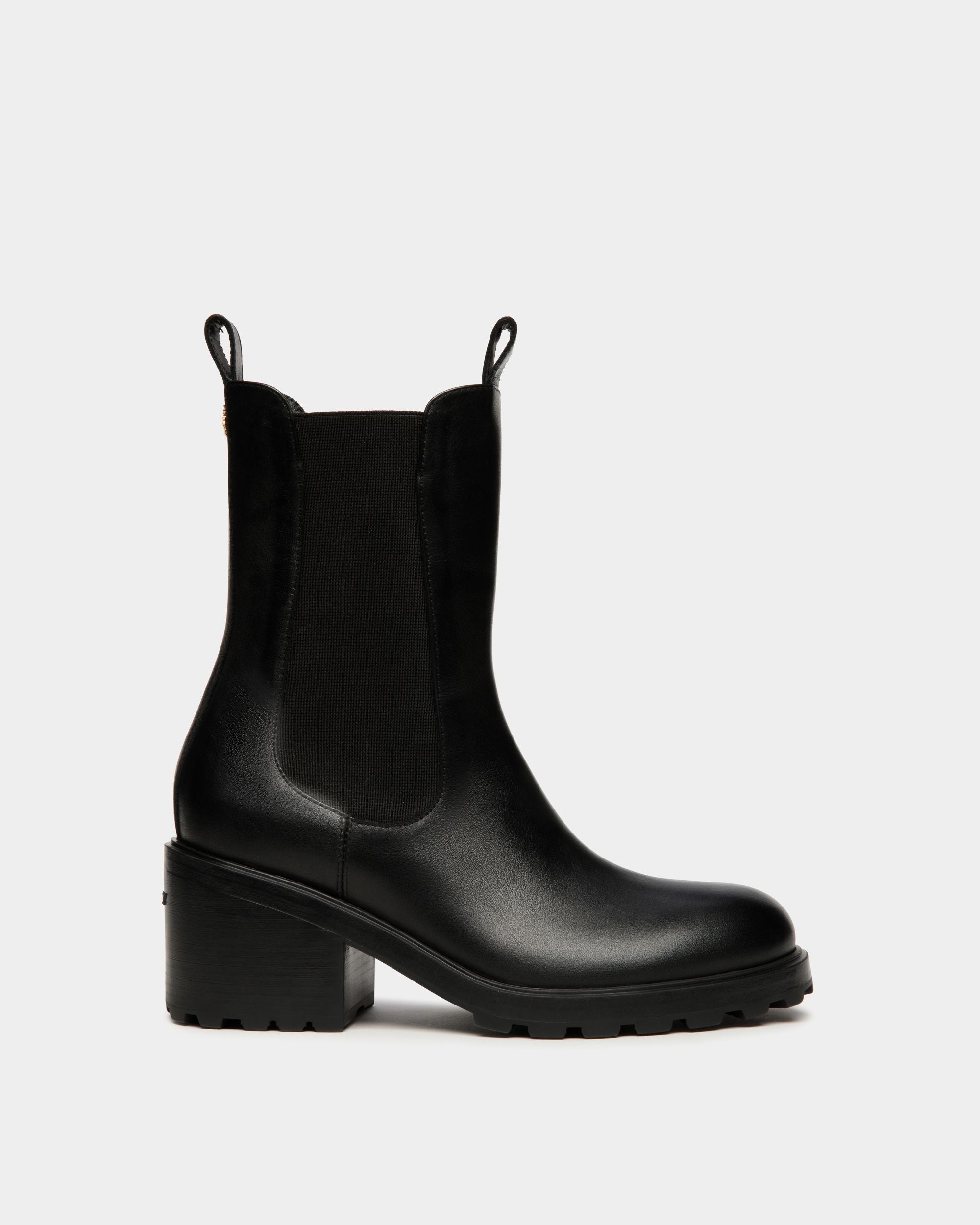 Bally Global - Bottine Gusto En Cuir Noir - Noir