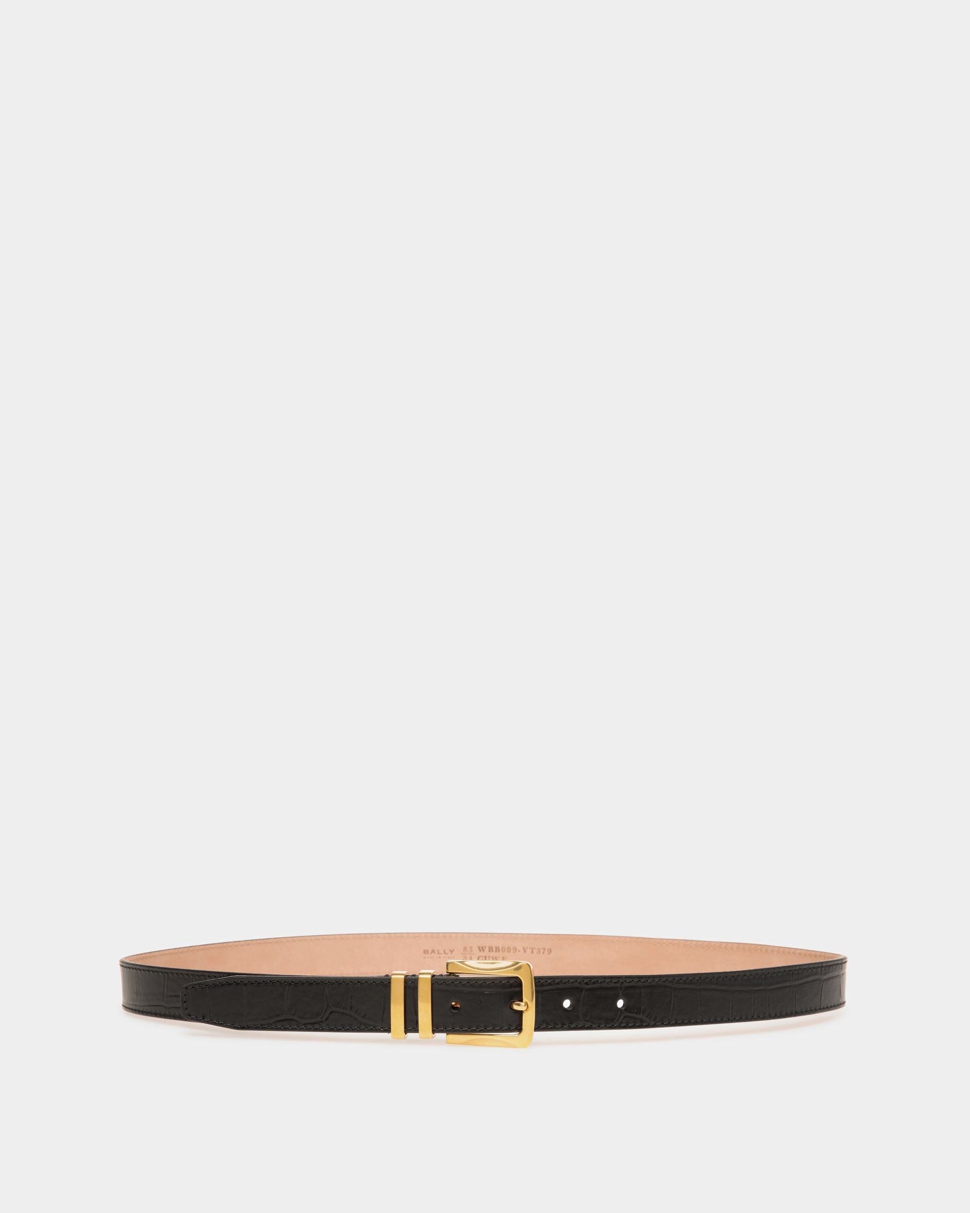 Bally Global - Ceinture Fixe Baroque En Cuir Noir - Noir