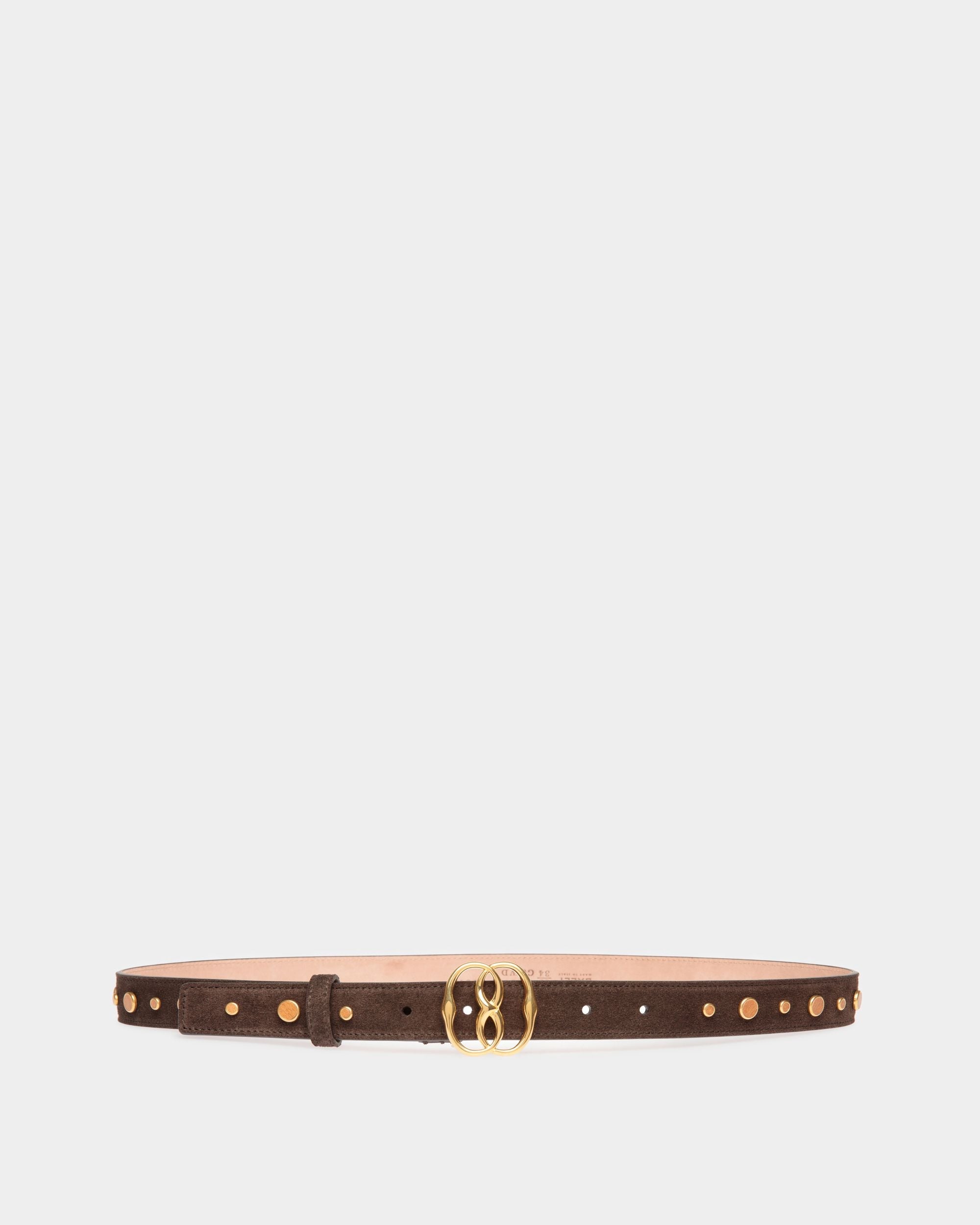 Bally Global - Cinturón Fijo Emblem De Piel Marrón - Marrón
