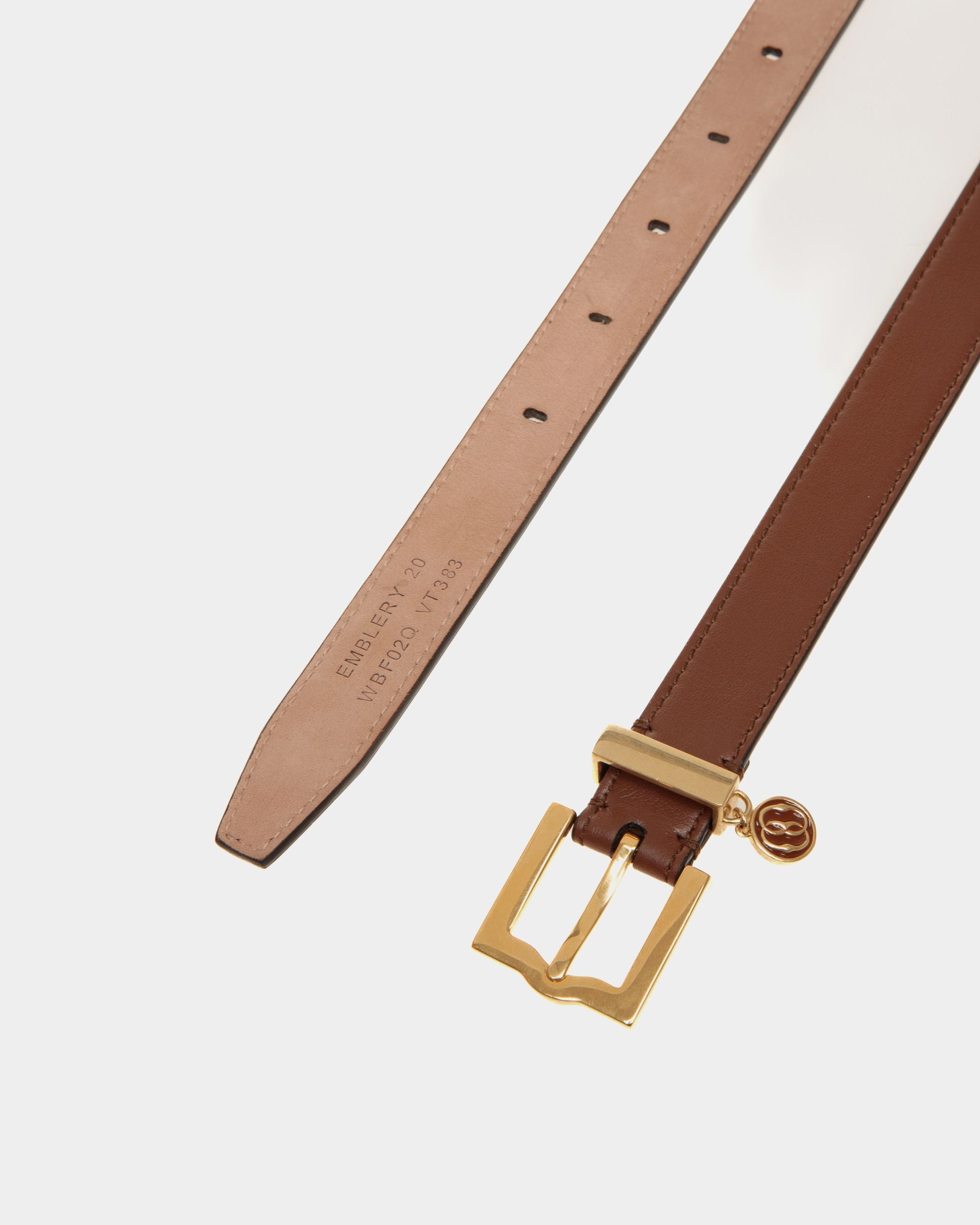 Bally Global - Emblem 20mm Belt in Brown Leather - Brown
