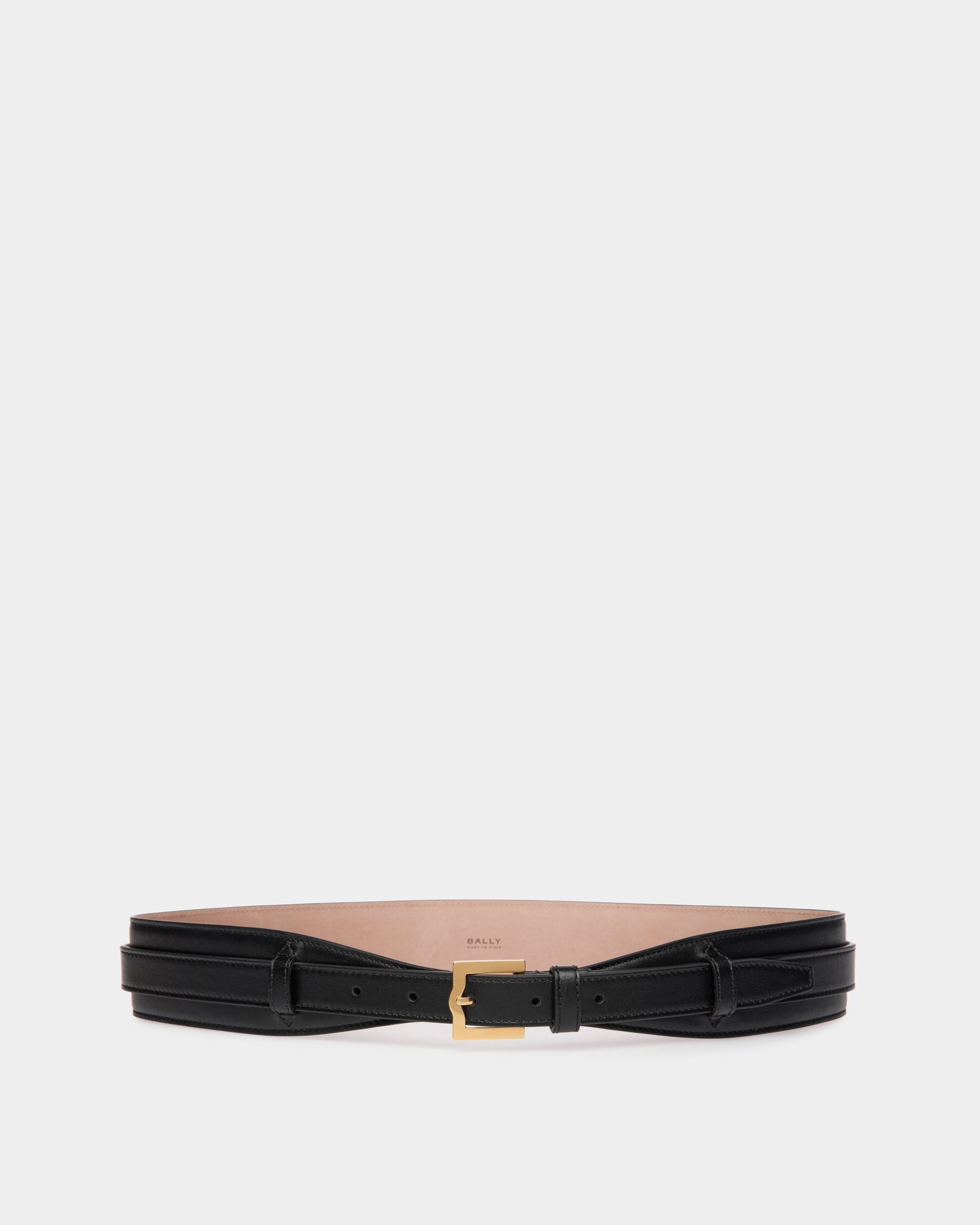 Bally Global - Ceinture Emblem 45 mm En Cuir Noir - Noir