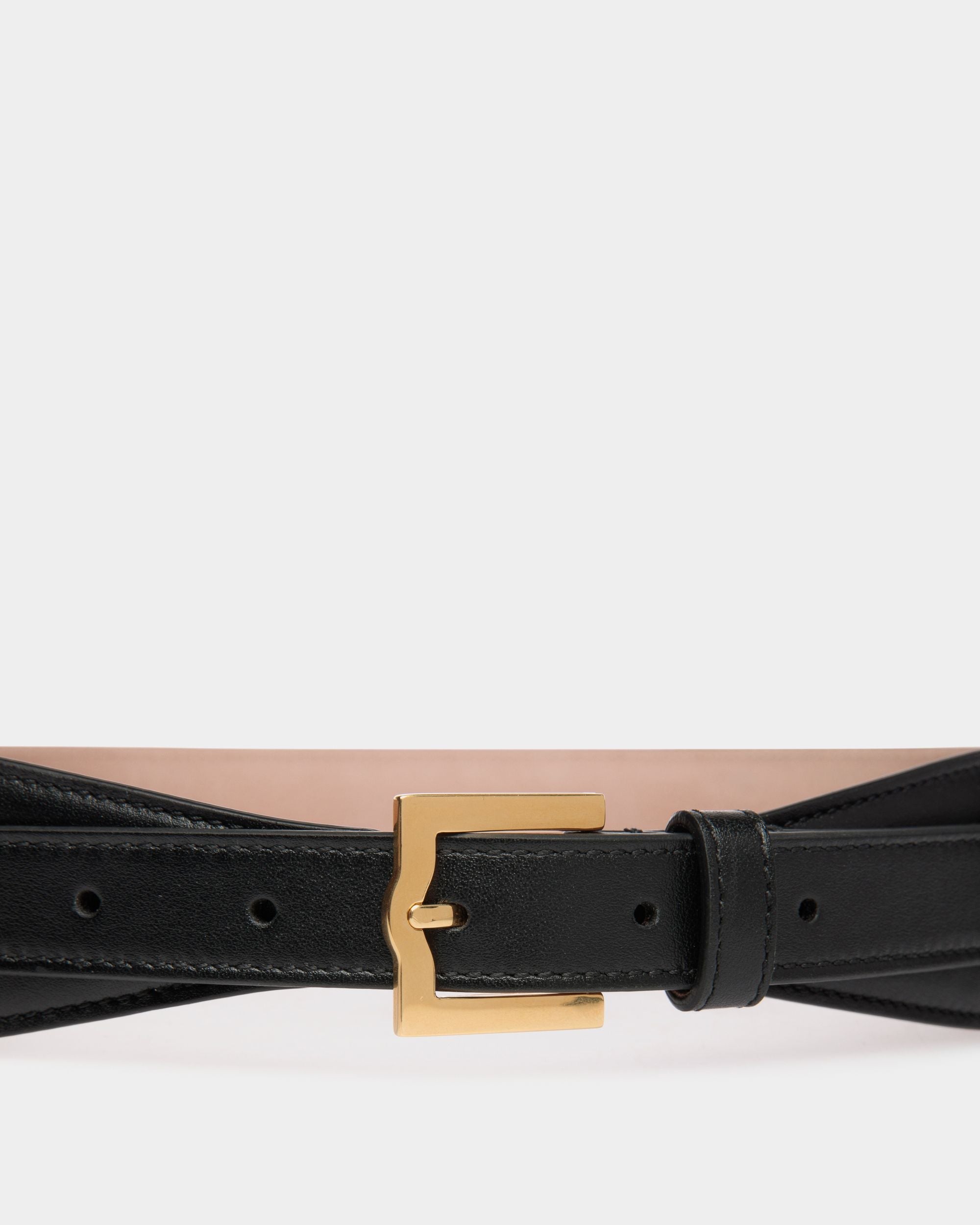 Bally Global - Ceinture Emblem 45 mm En Cuir Noir - Noir