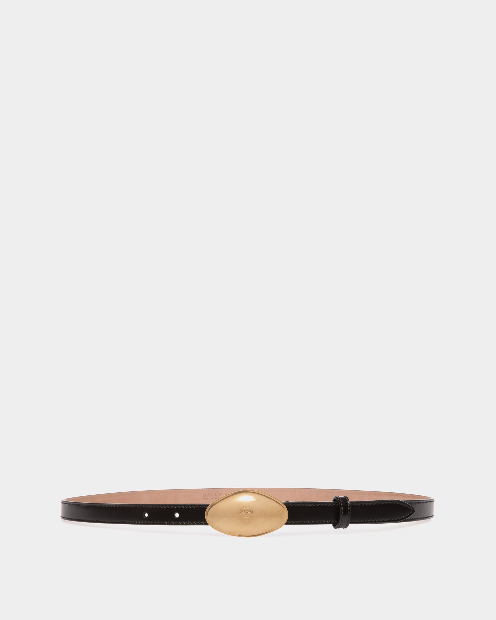 Bally Global - Cinturón Swissness De 15 Mm De Piel Cepillada Negra - Negro