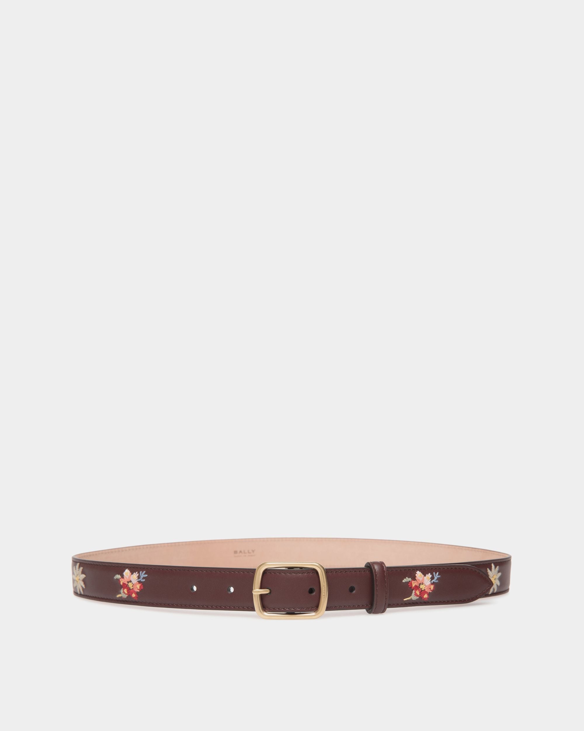 Bally Global - Ceinture 25 Mm De La Capsule D’hiver En Cuir Châtain - Marron