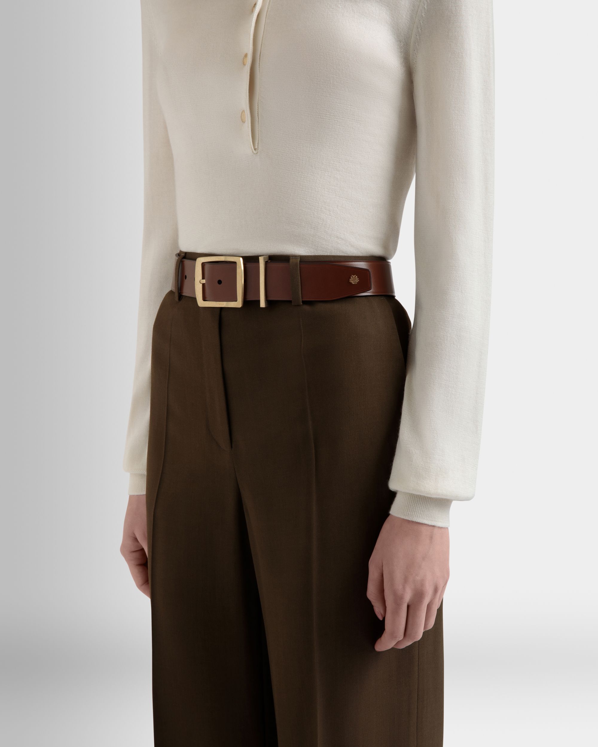 Bally Global - Glen 40mm Belt in Brown Leather - Brown