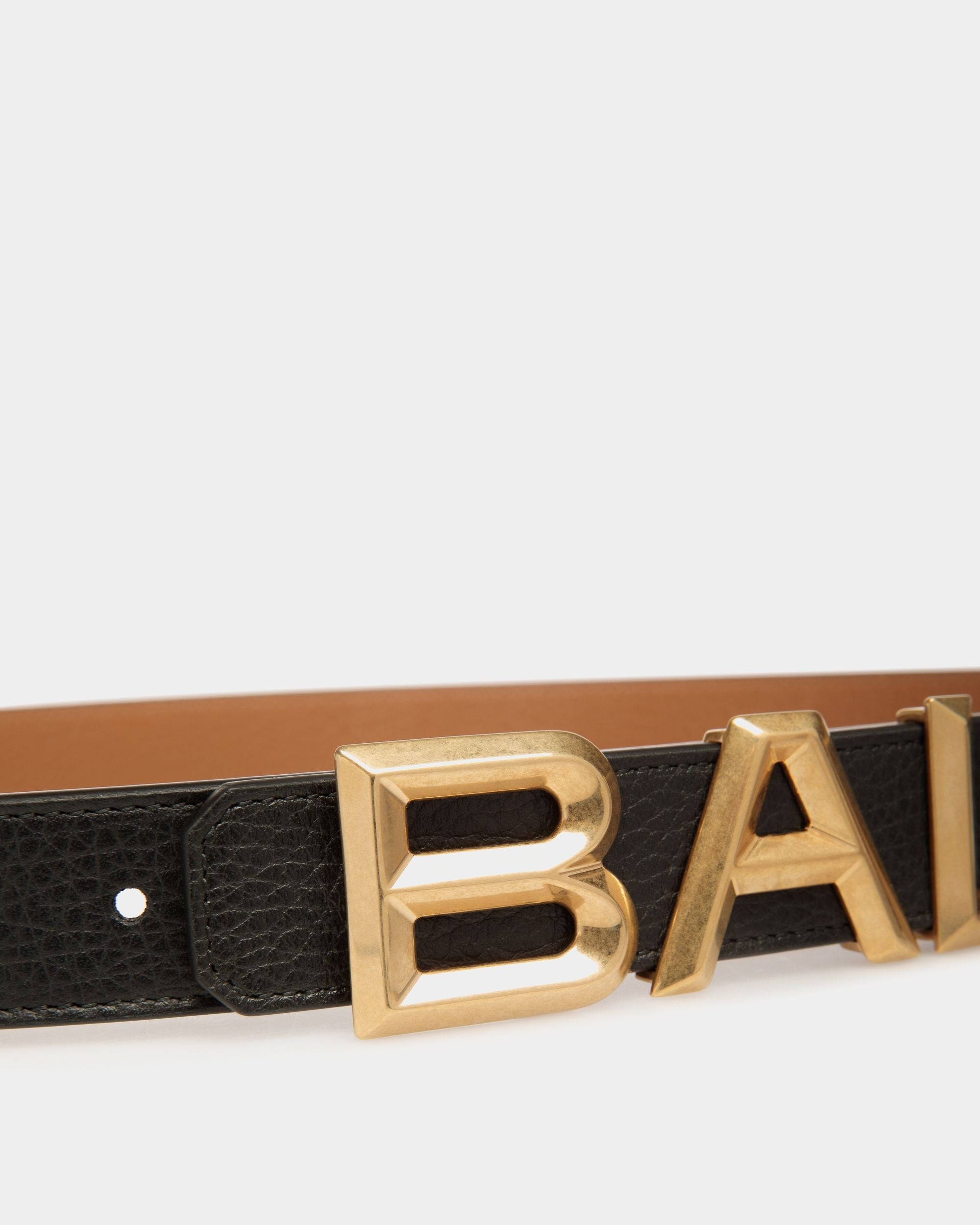 Bally Global - Bally Spell 25mm Reversible Belt In Black and Desert Leather - Multicolore