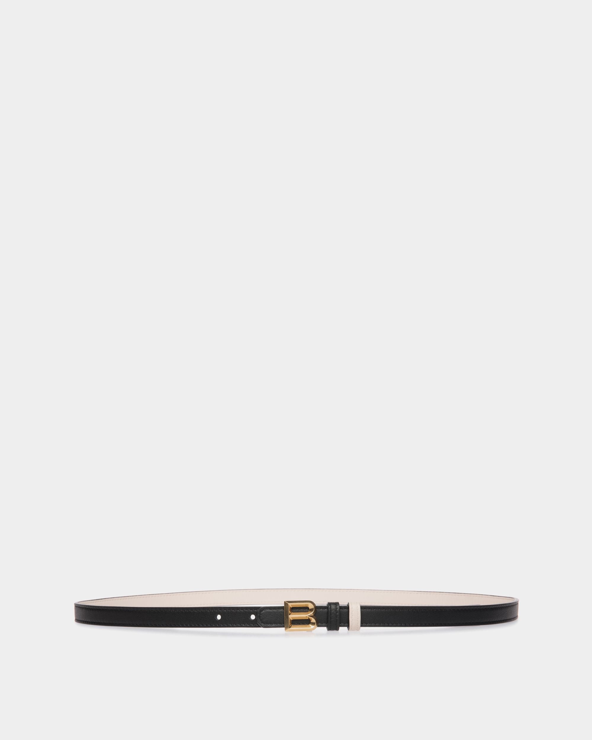 Bally Global - B Bold 15mm Reversible Belt In Black And White Leather - Multicolor