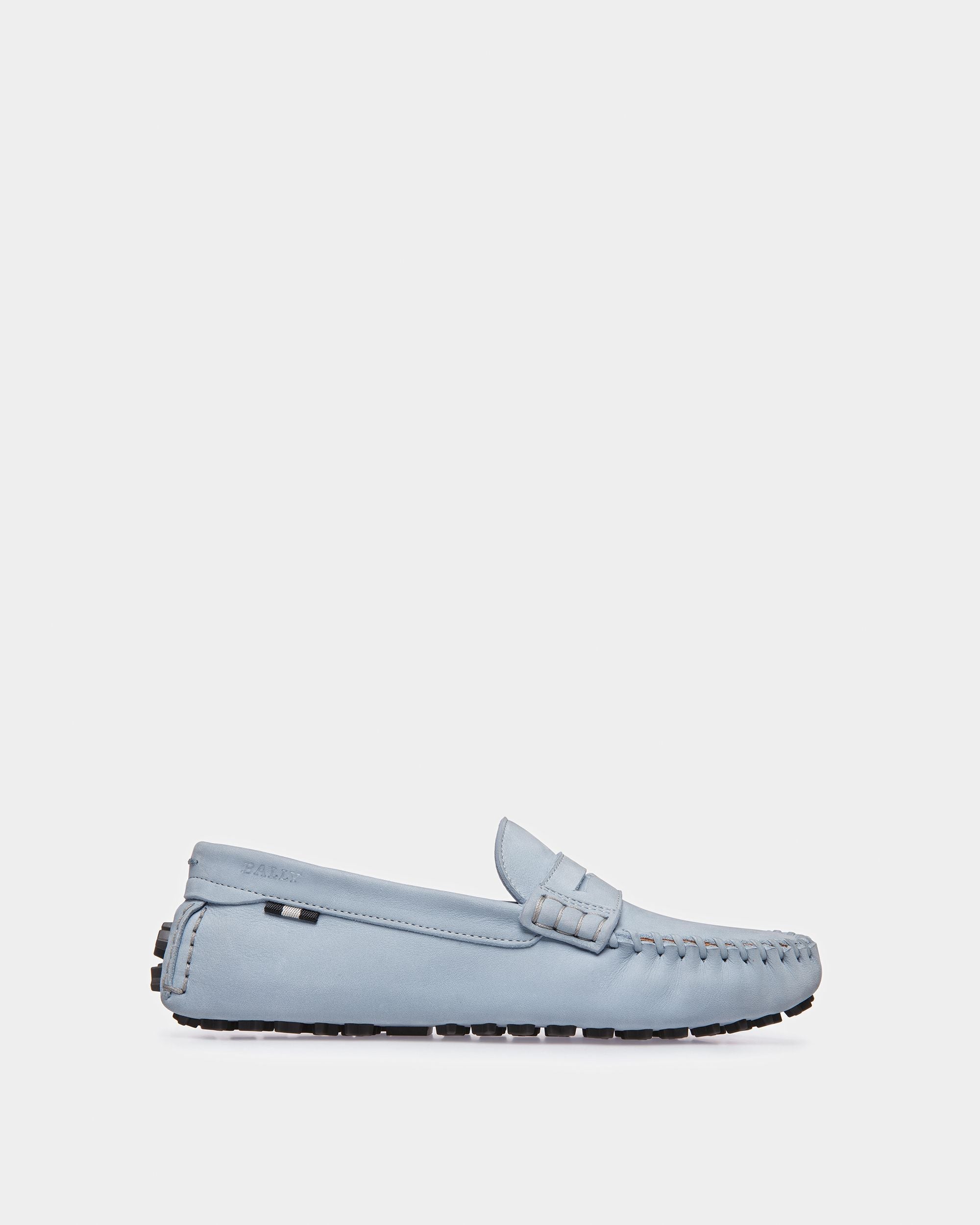 Bally Global - Lamby Zapatos Driver De Piel En Azul Claro - Azul