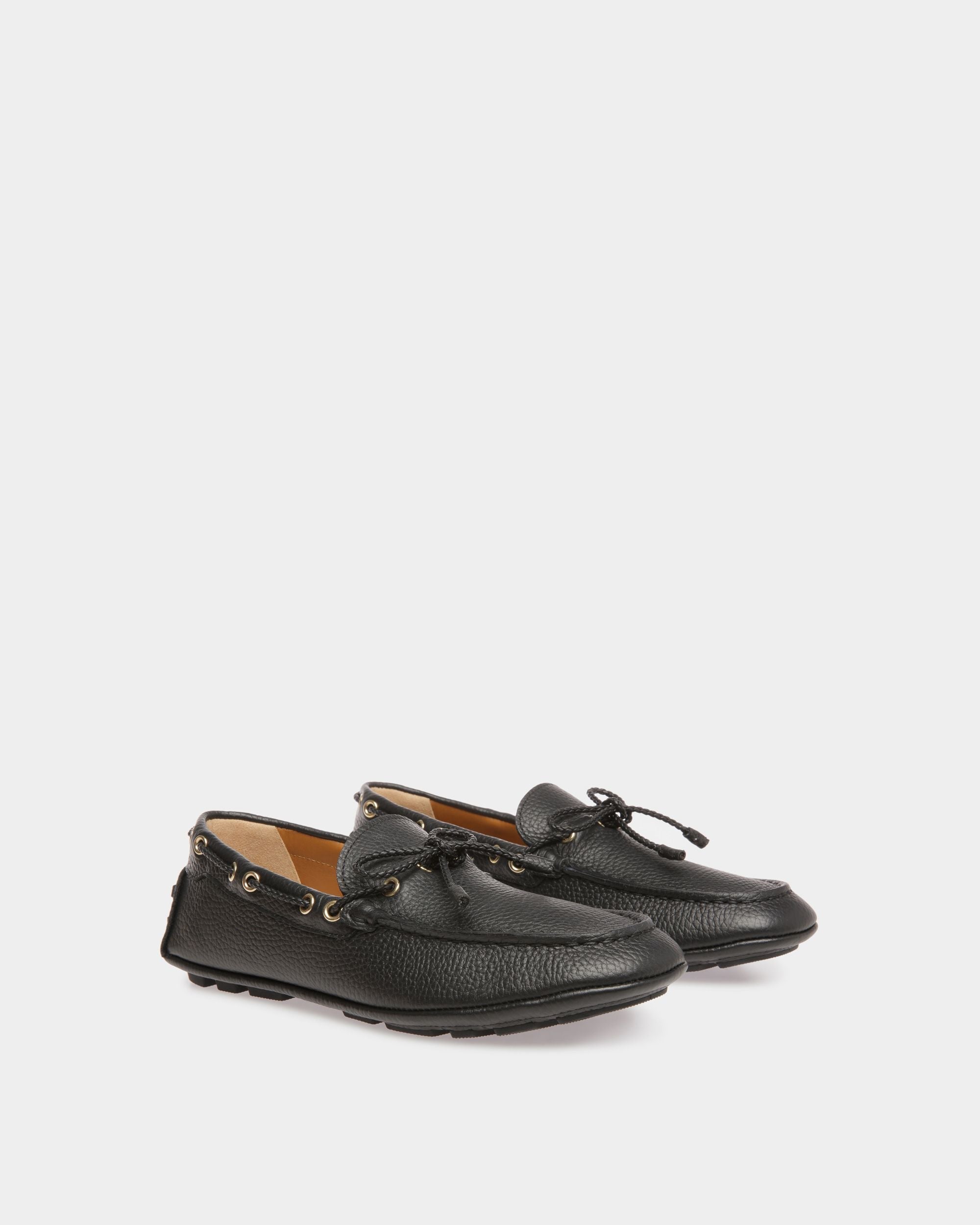 Bally Global - Kerbs Drivers In Black Leather - Black