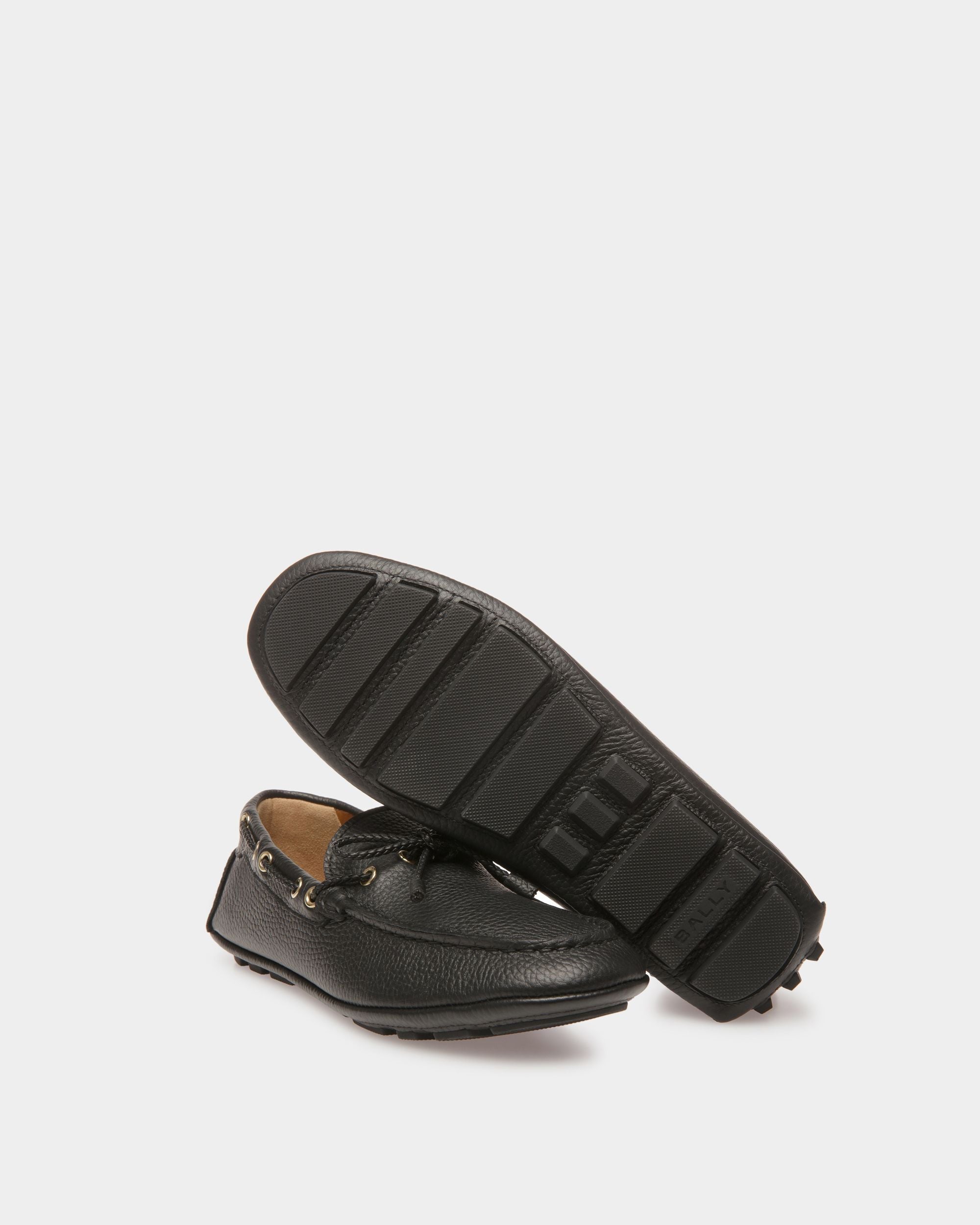 Bally Global - Kerbs Drivers In Black Leather - Black
