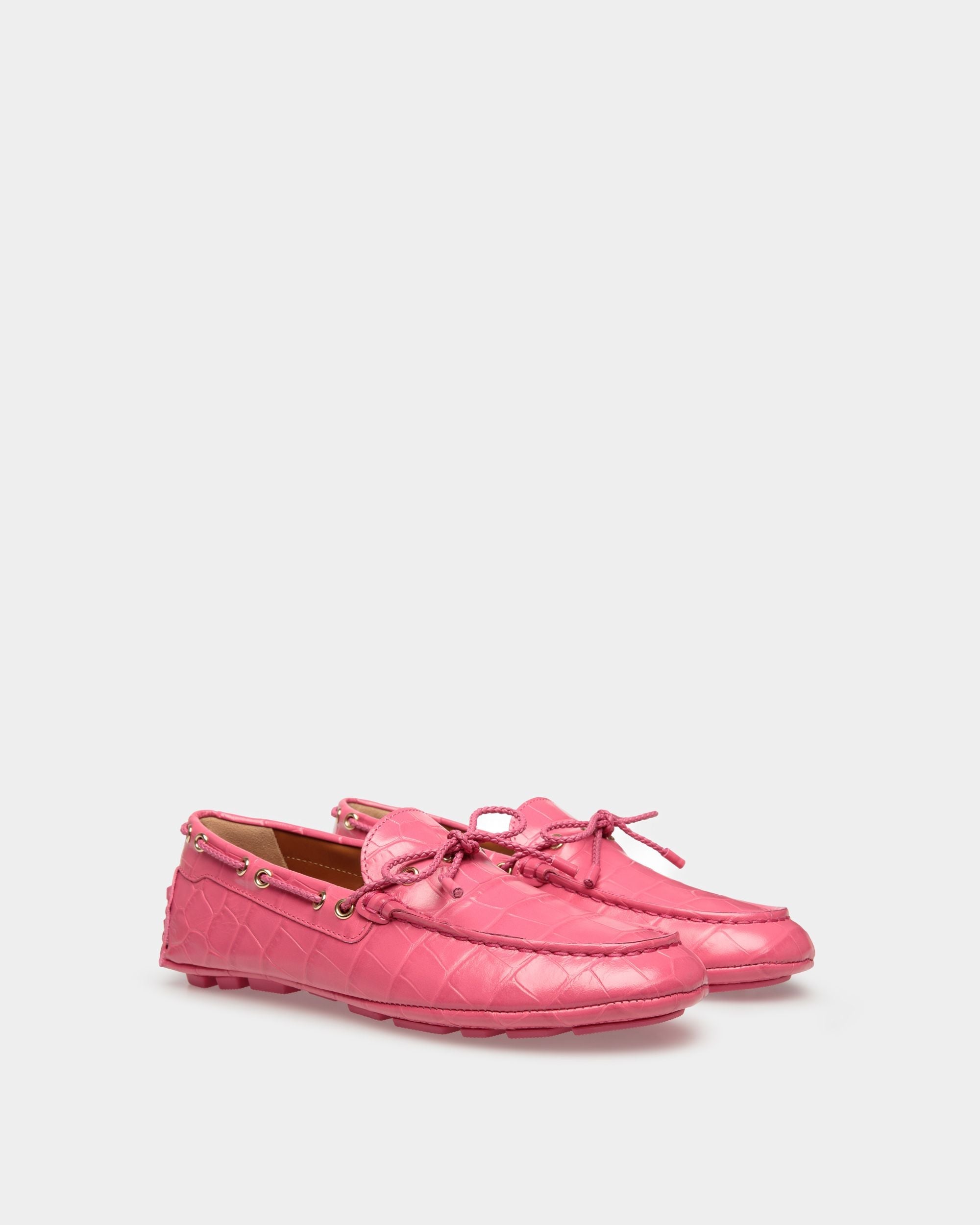 Bally Global - Kerbs Driver in Pink Leather - Rosa