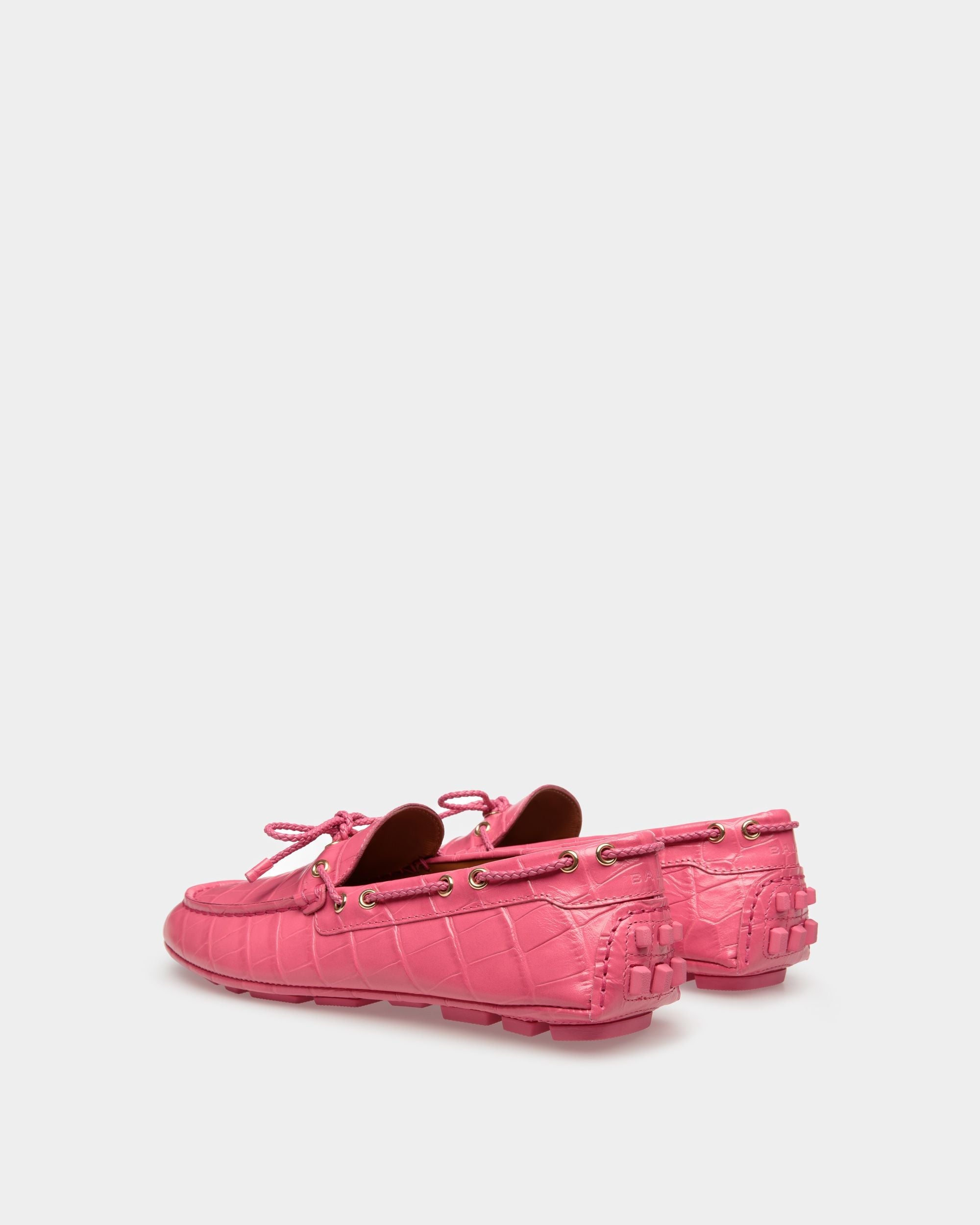 Bally Global - Kerbs Driver in Pink Leather - Rosa